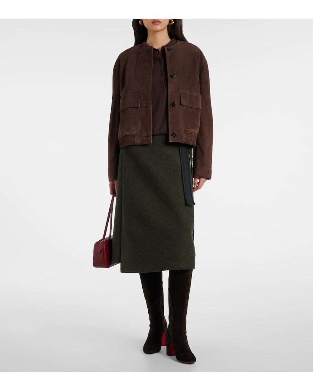 Christian Louboutin Black Jane Suede Knee-High Boots