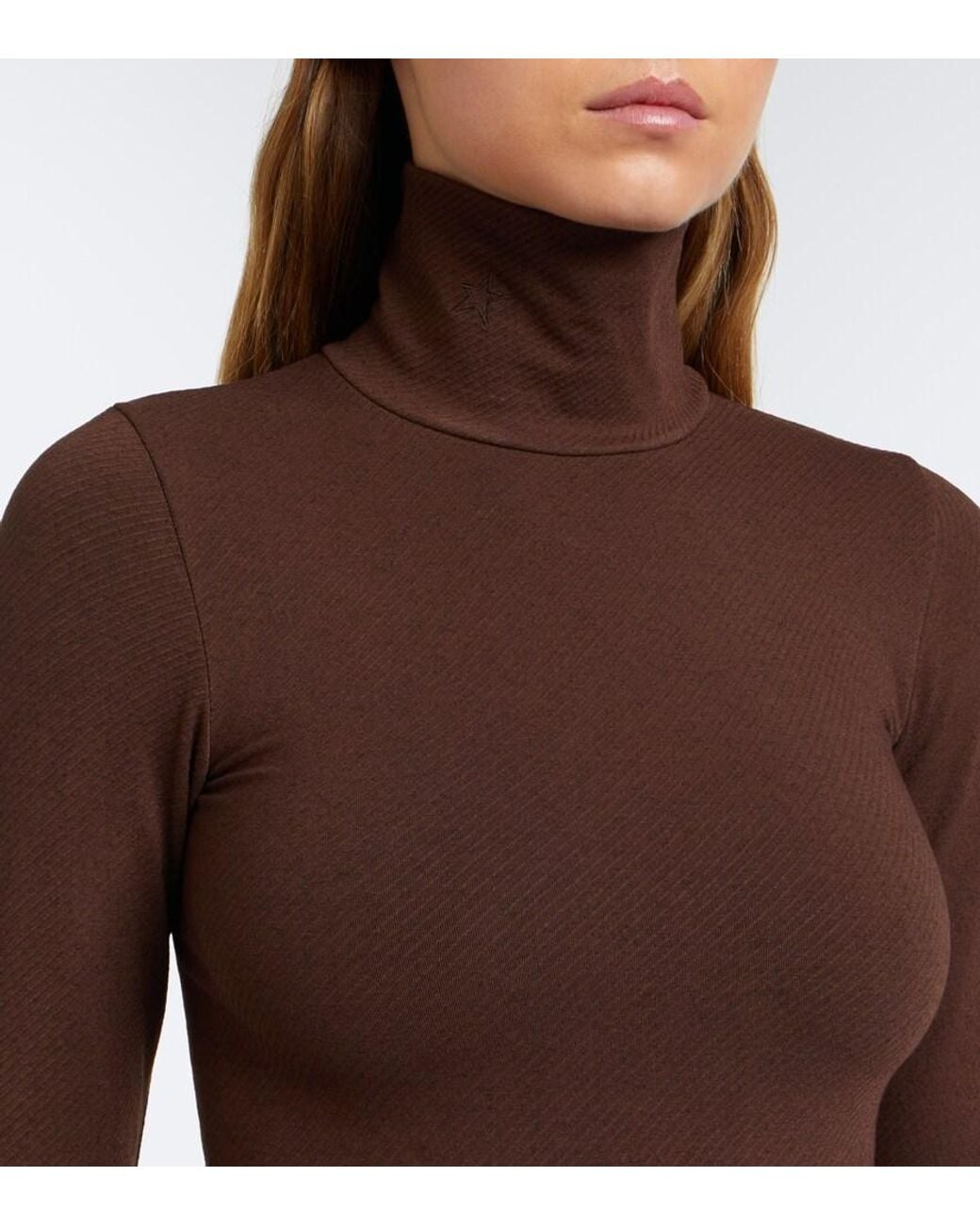 Perfect Moment Brown Turtleneck Ski Top