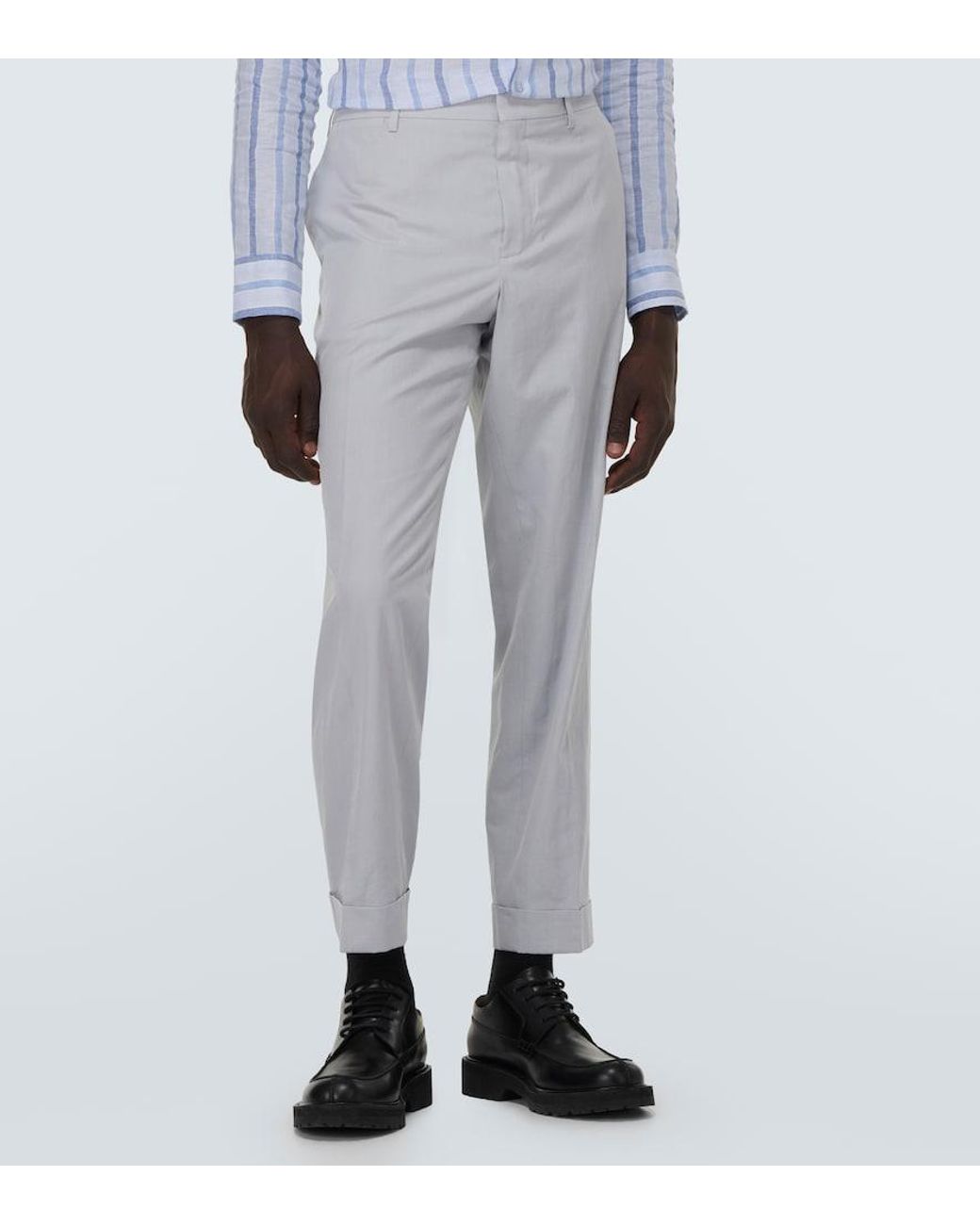 Dries Van Noten Gray Philip Cotton Chinos for men