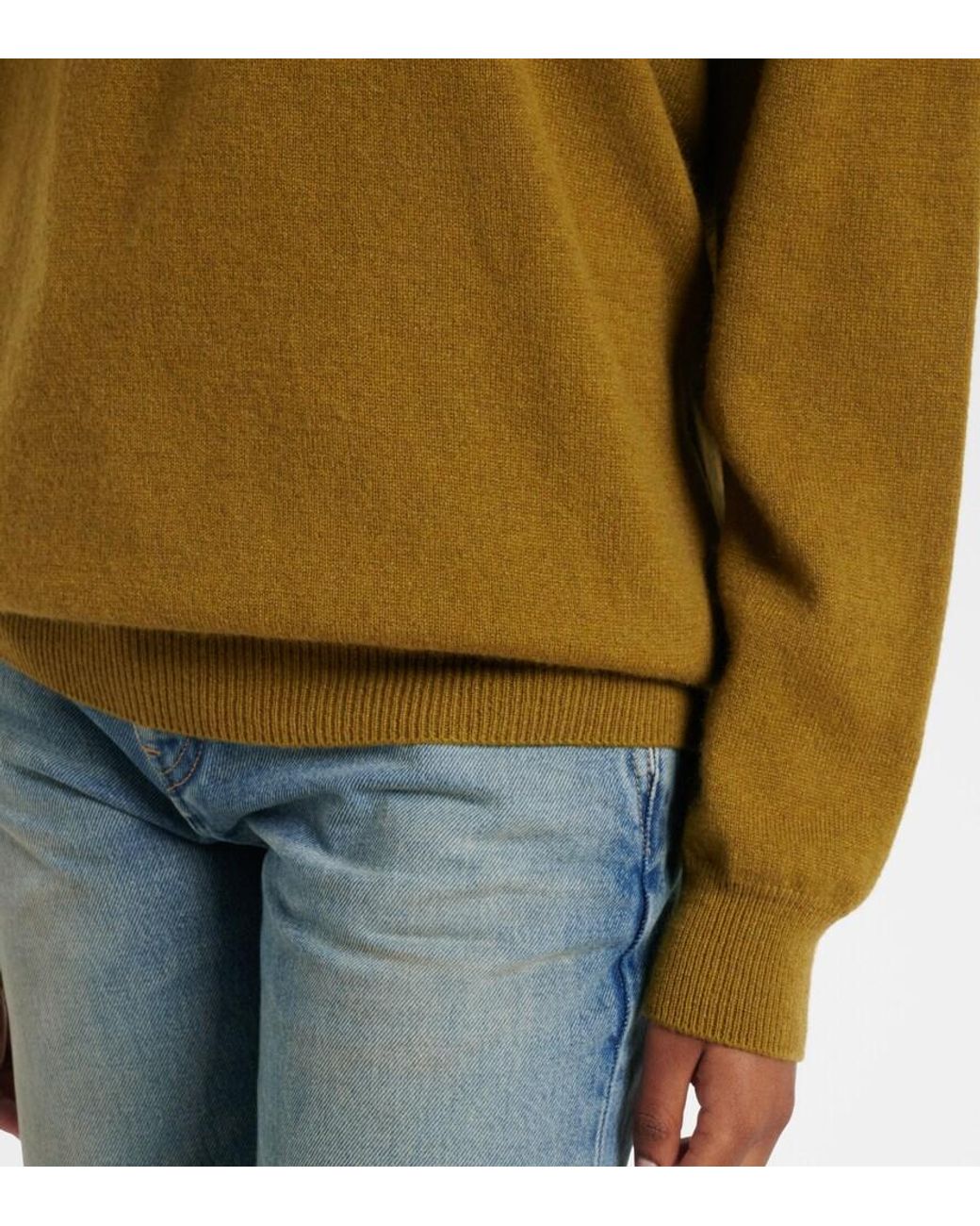 Saint Laurent Green Oversized Cashmere Sweater