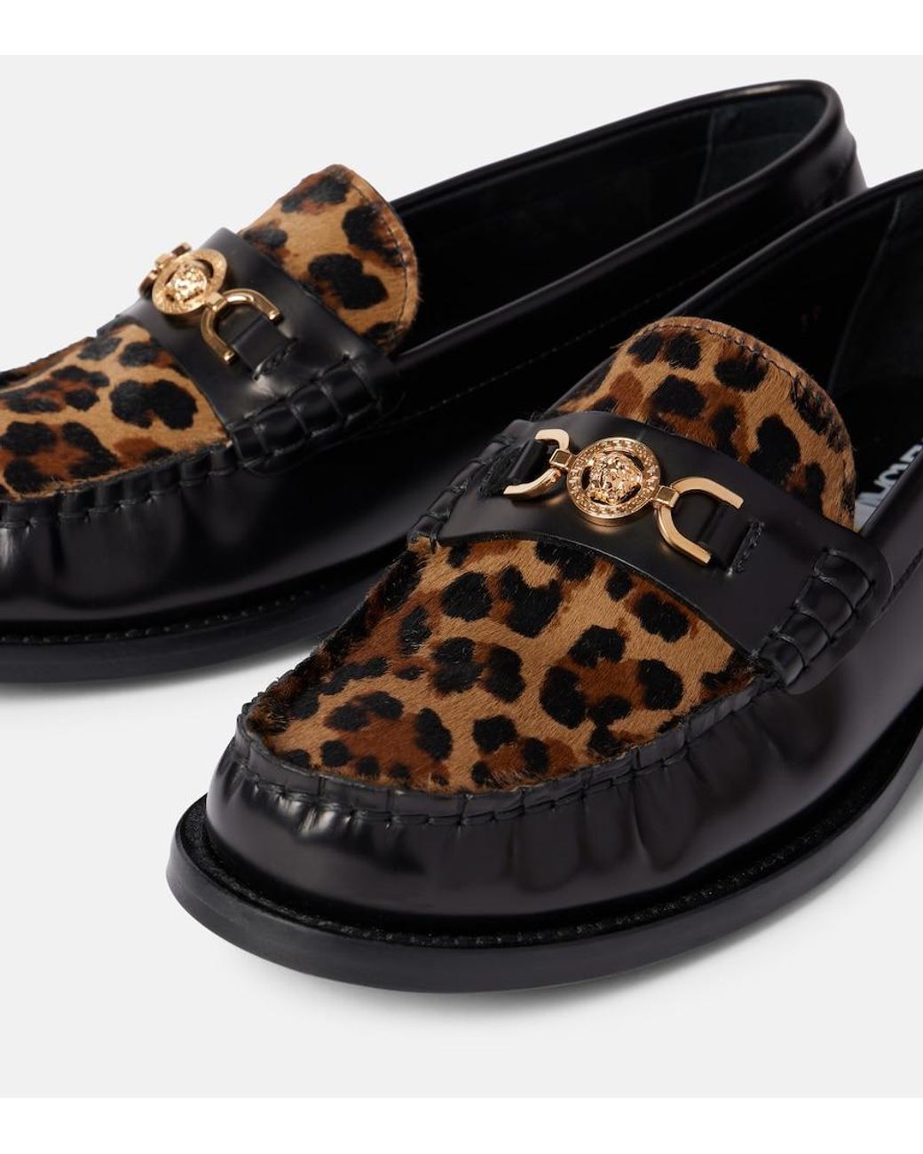 Versace Black Leather Shoes