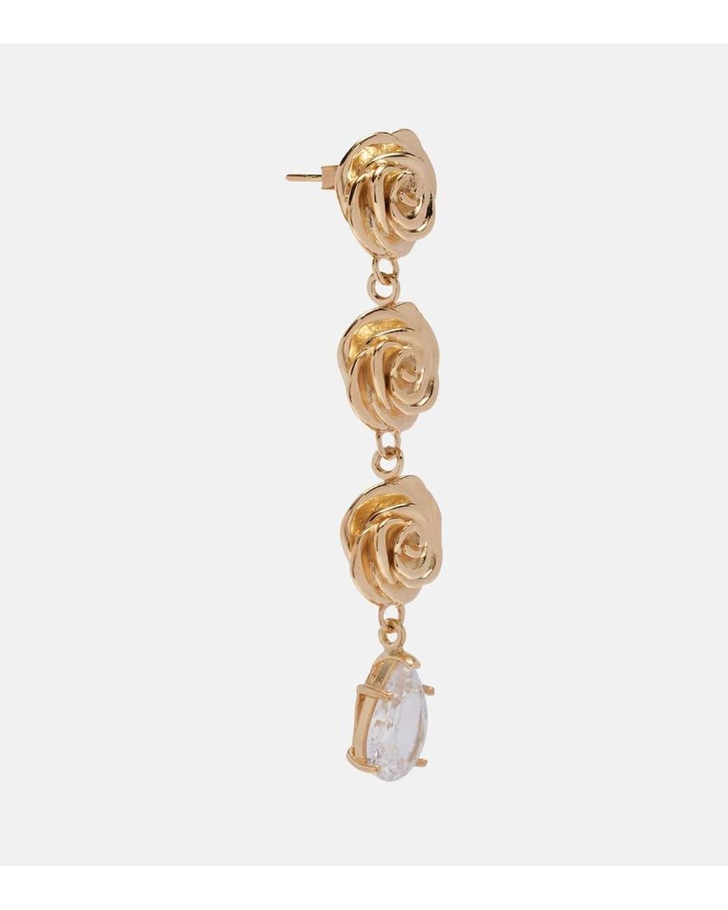 Magda Butrym Metallic Crystal-Embellished-Plated Drop Earrings