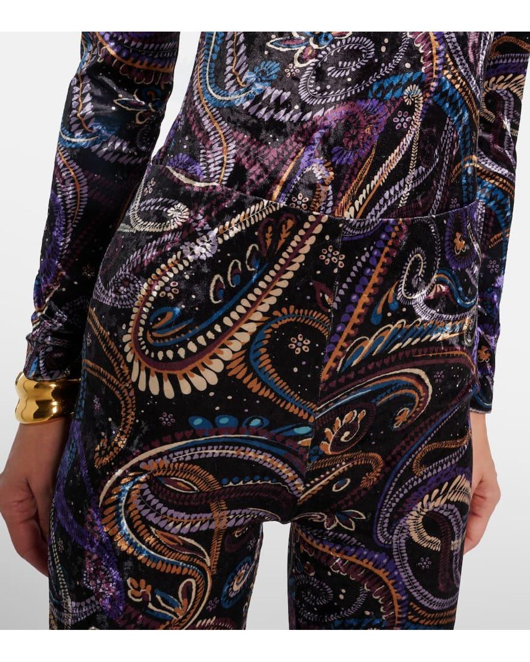 Etro Black Paisley Flared Pants