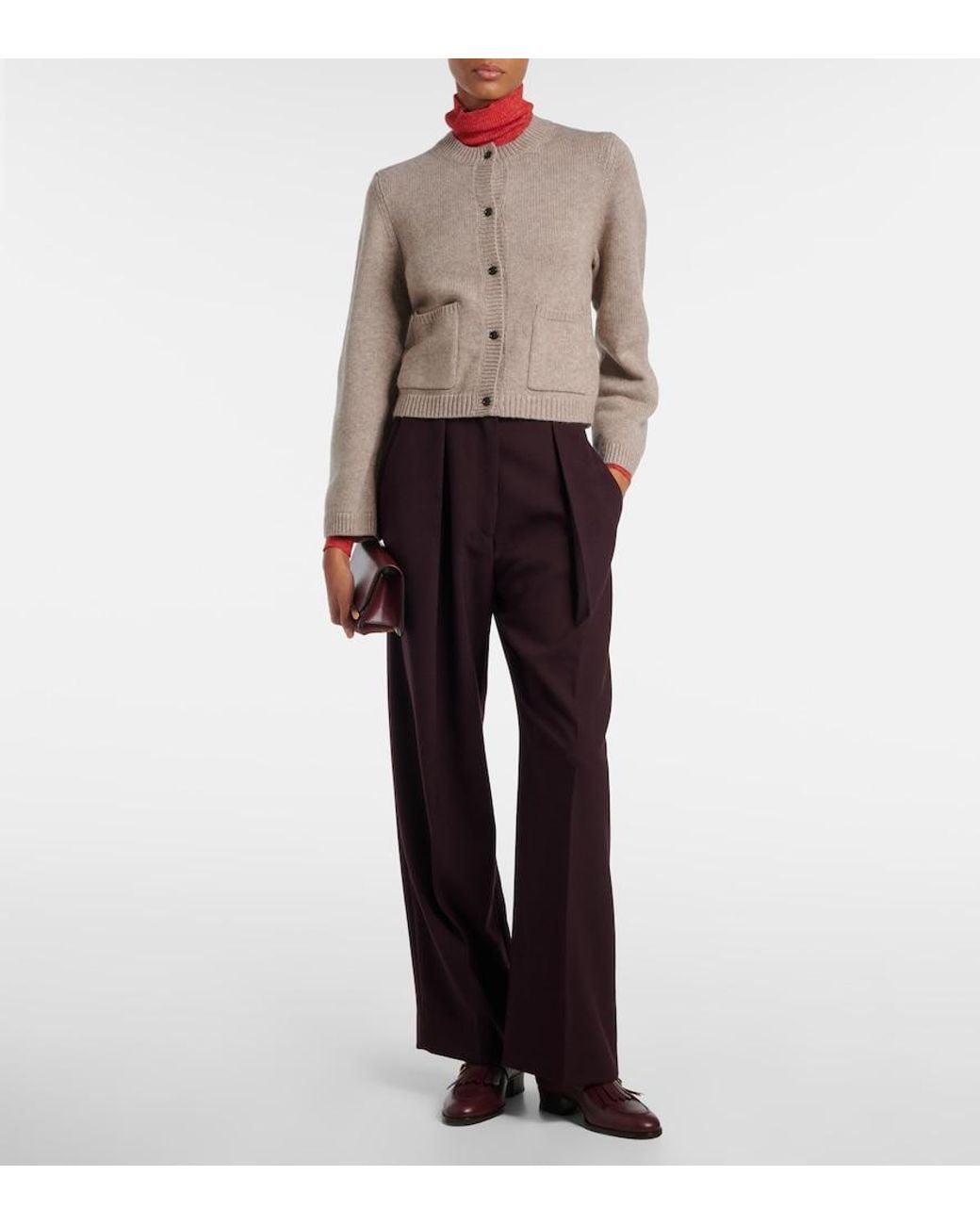 Jardin Des Orangers Natural Wool And Cashmere Cardigan