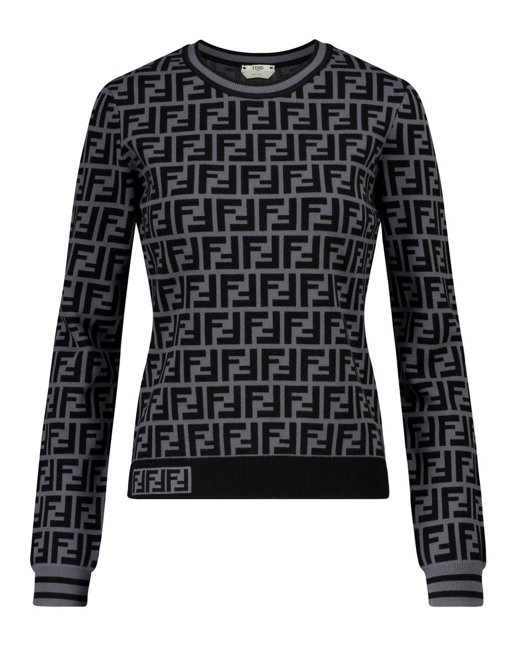 Fendi Ff Knit Pullover Sweater in Gray Lyst