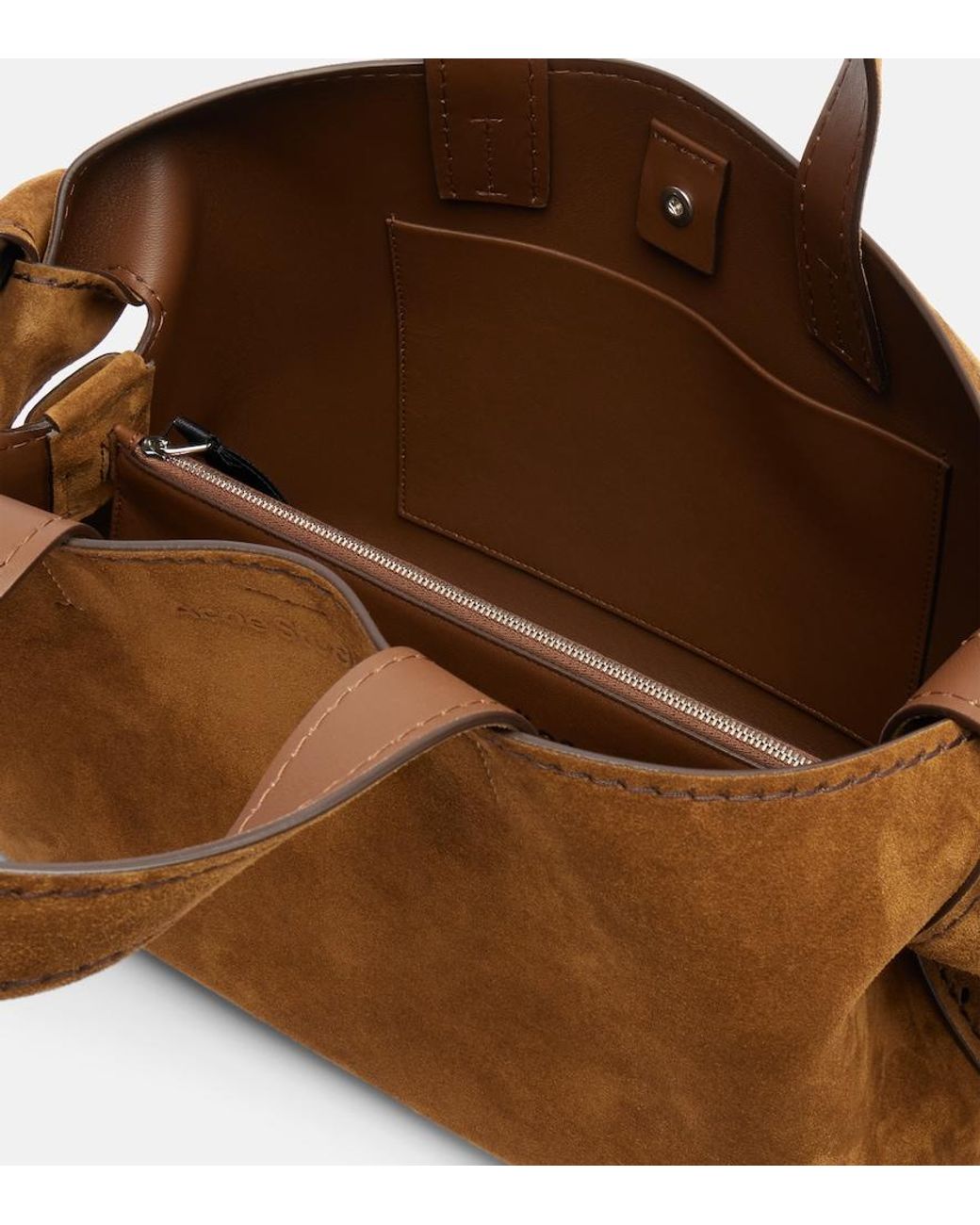 Acne Brown Musubi Suede Tote Bag