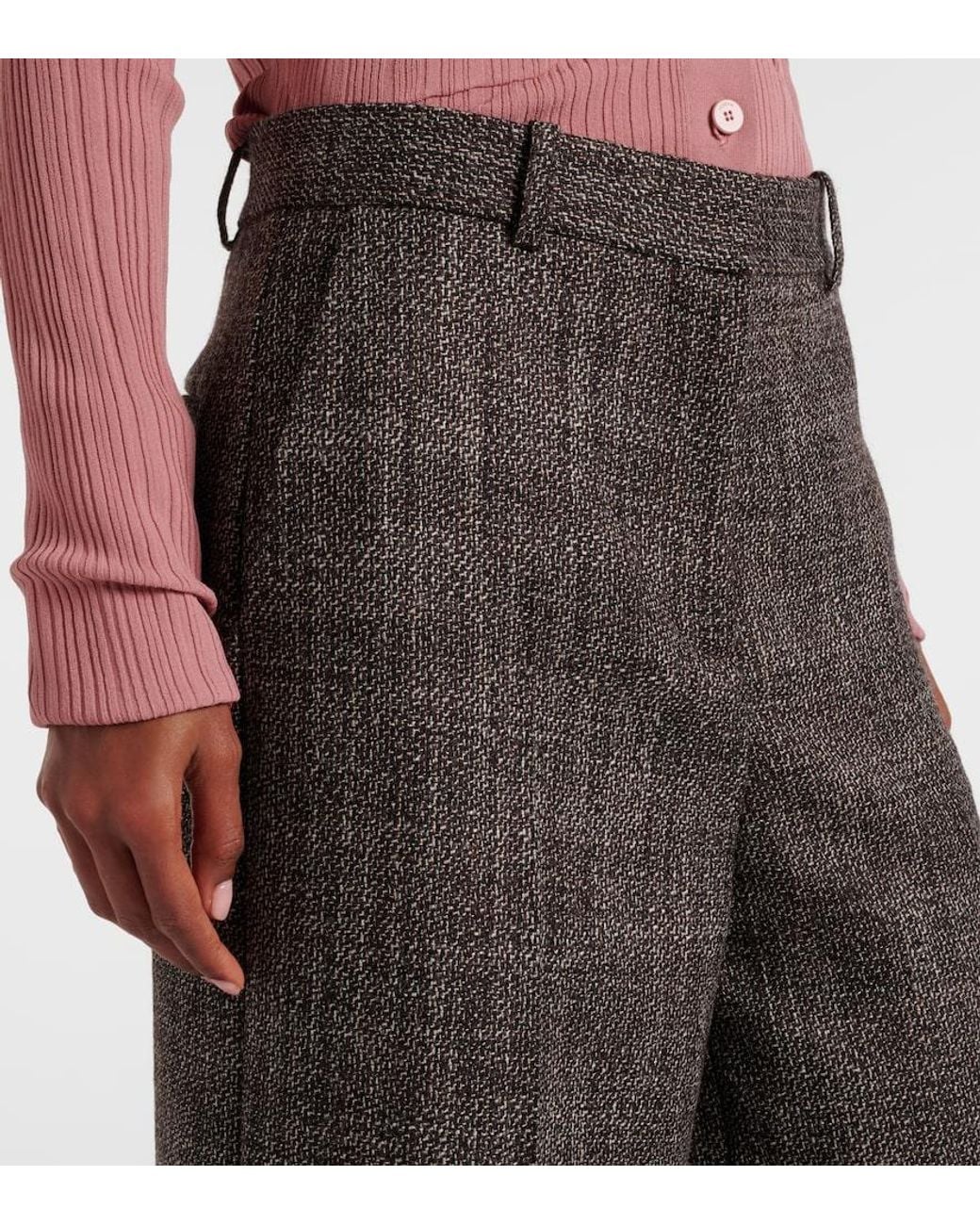 Joseph Gray Hawley Virgin Wool Wide-Leg Pants