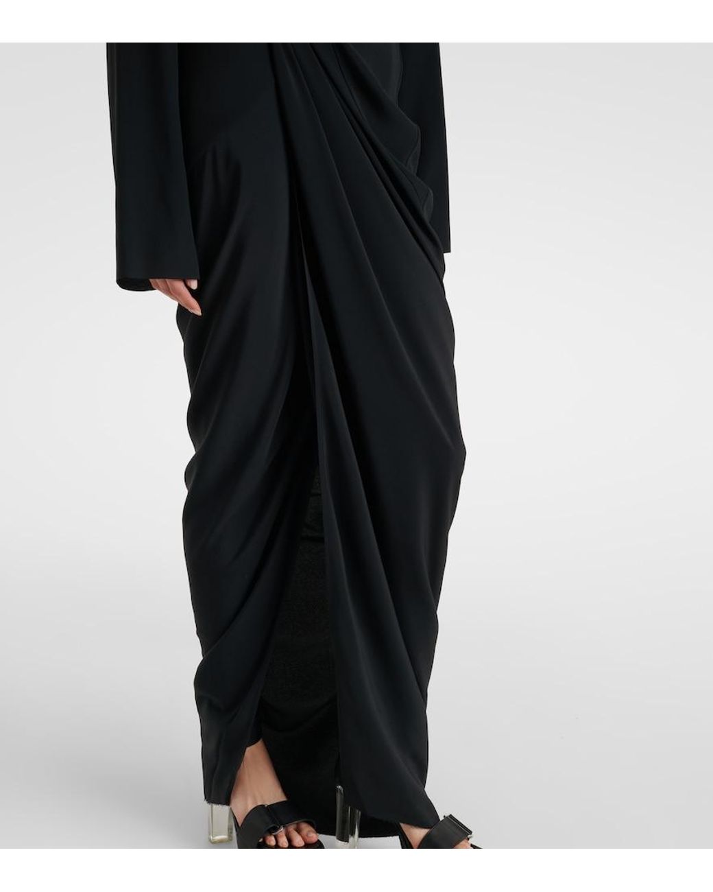 Rick Owens Black Belted Wrap Dress
