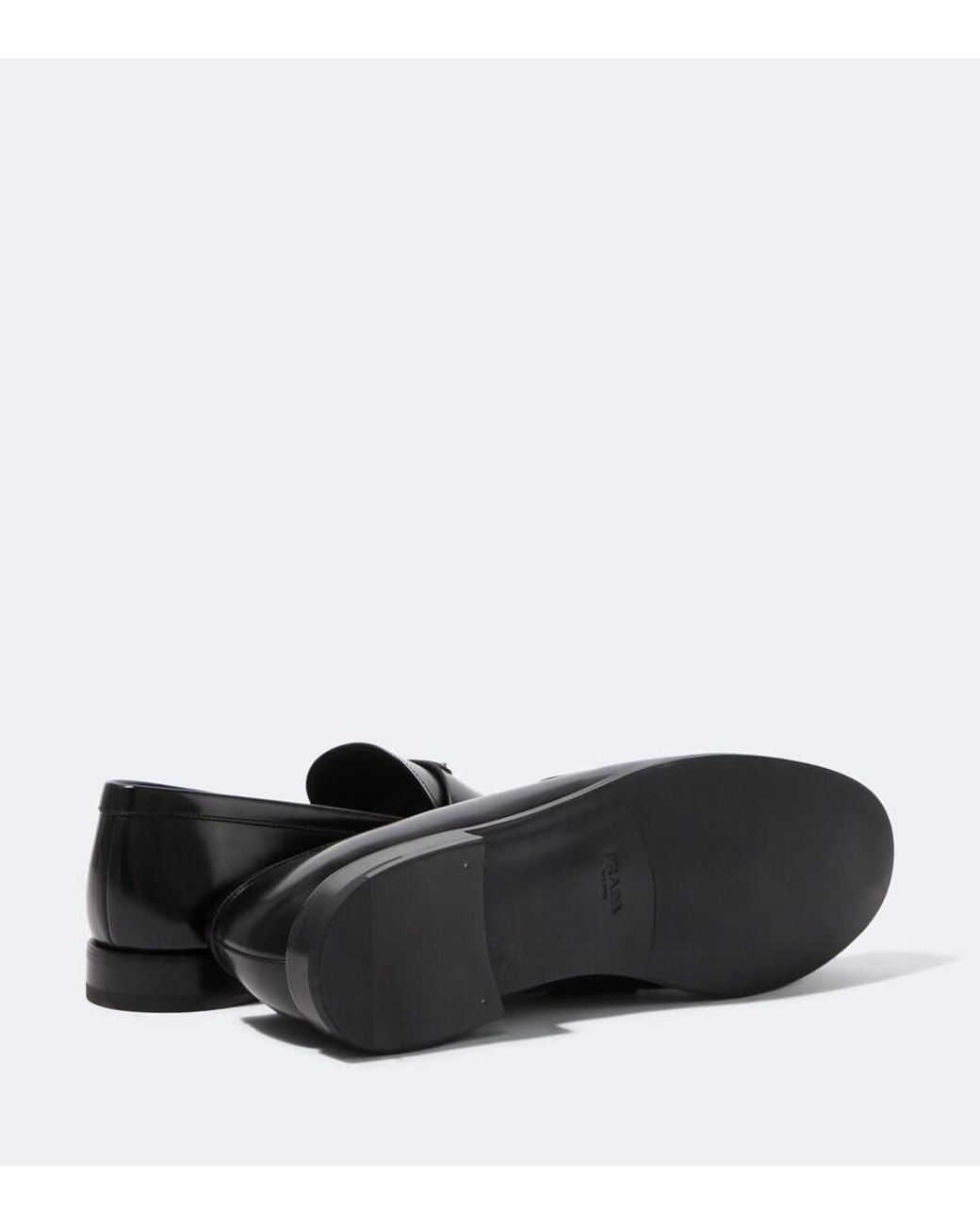 Prada Loafers Aus Leder in Black für Herren