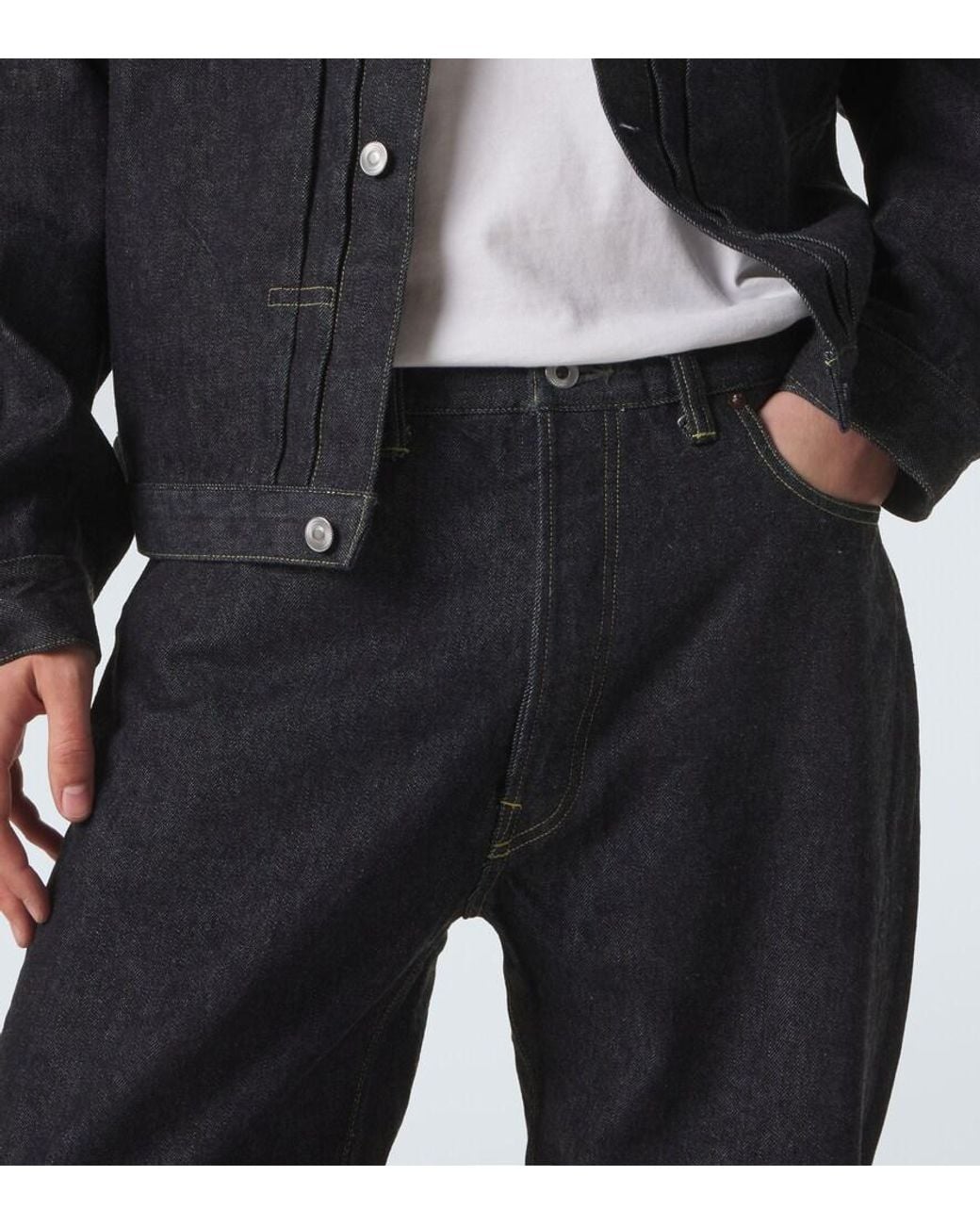 A.PRESSE Blue Wide-Leg Jeans for men
