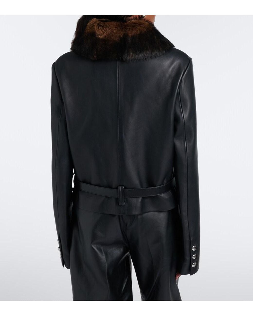 Altuzarra Black Simons Leather Jacket