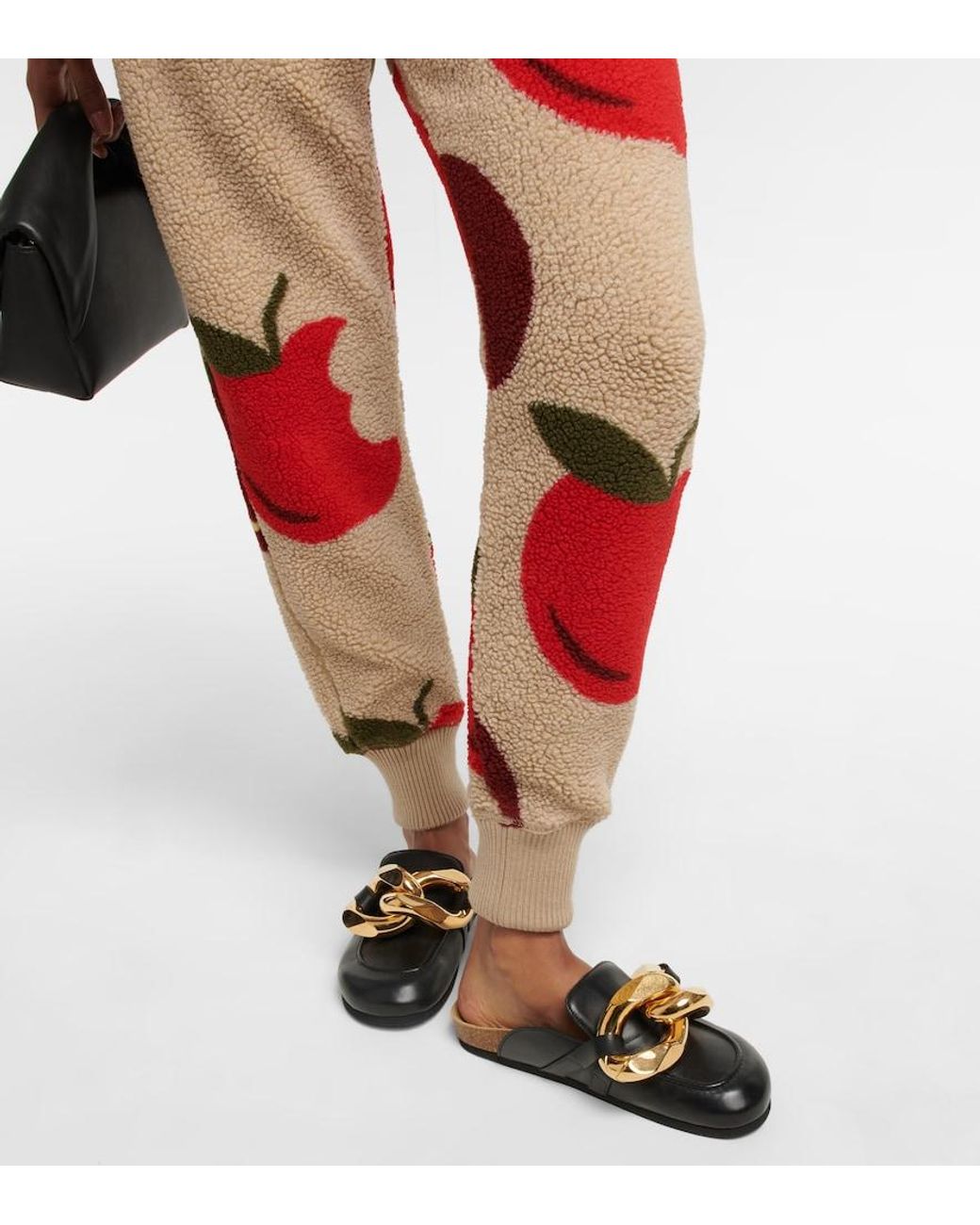 J.W. Anderson Red Printed Fleece Sweatpants