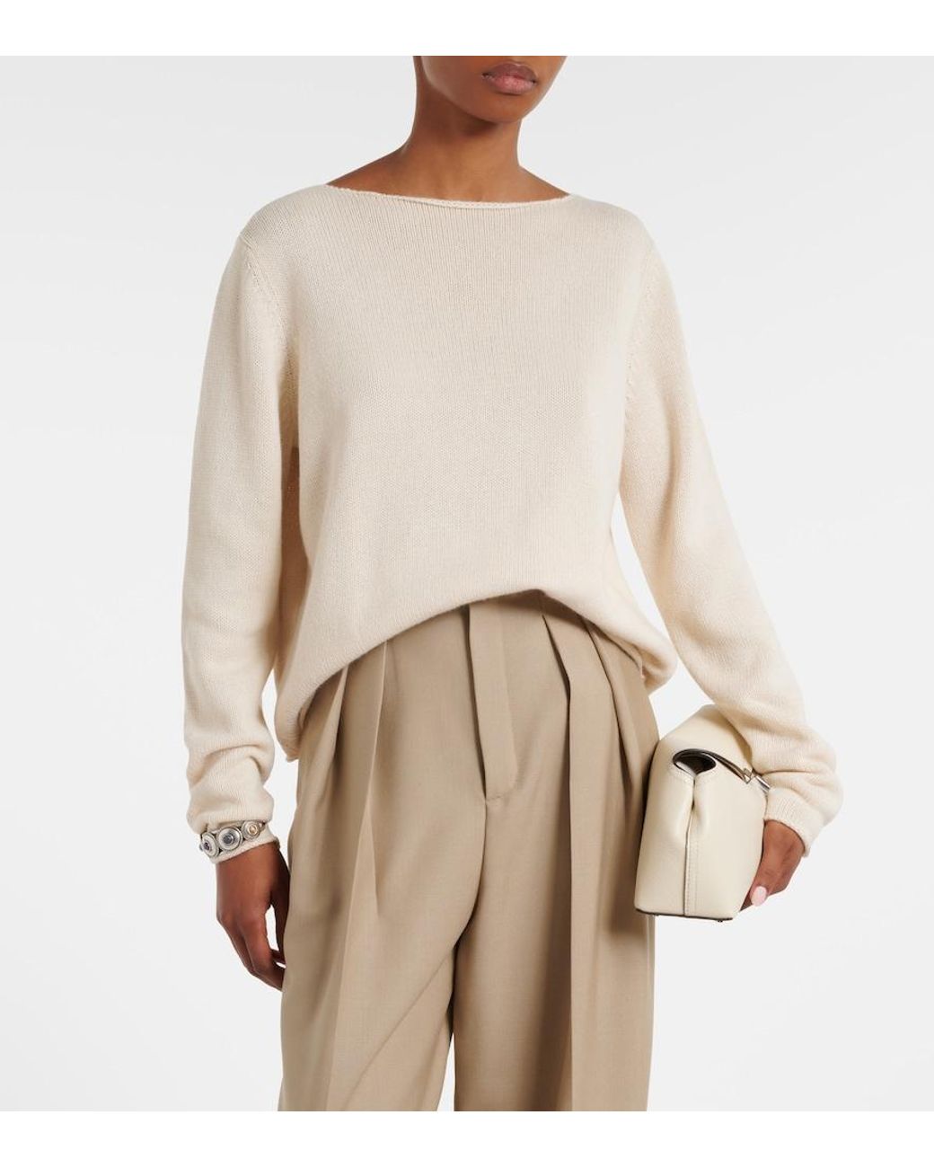 Jardin Des Orangers Natural Wool And Cashmere Sweater