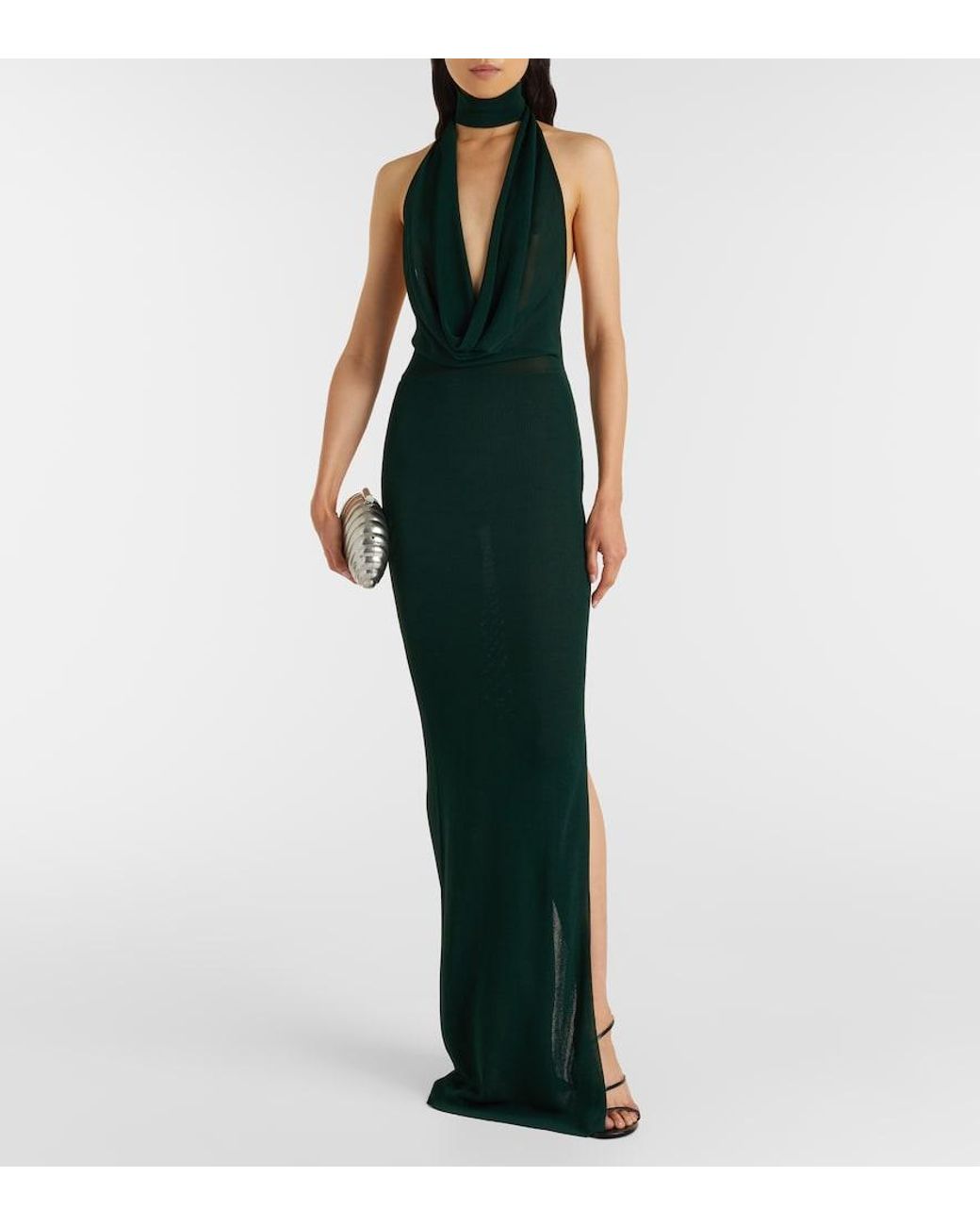 Robe Longue AYA MUSE en coloris Green