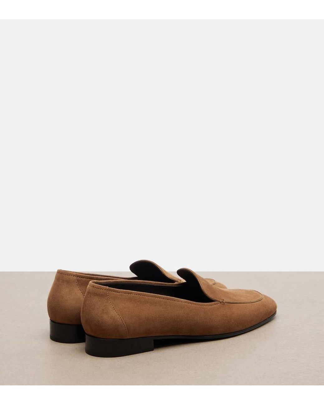 The Row Brown Adam Suede Loafers
