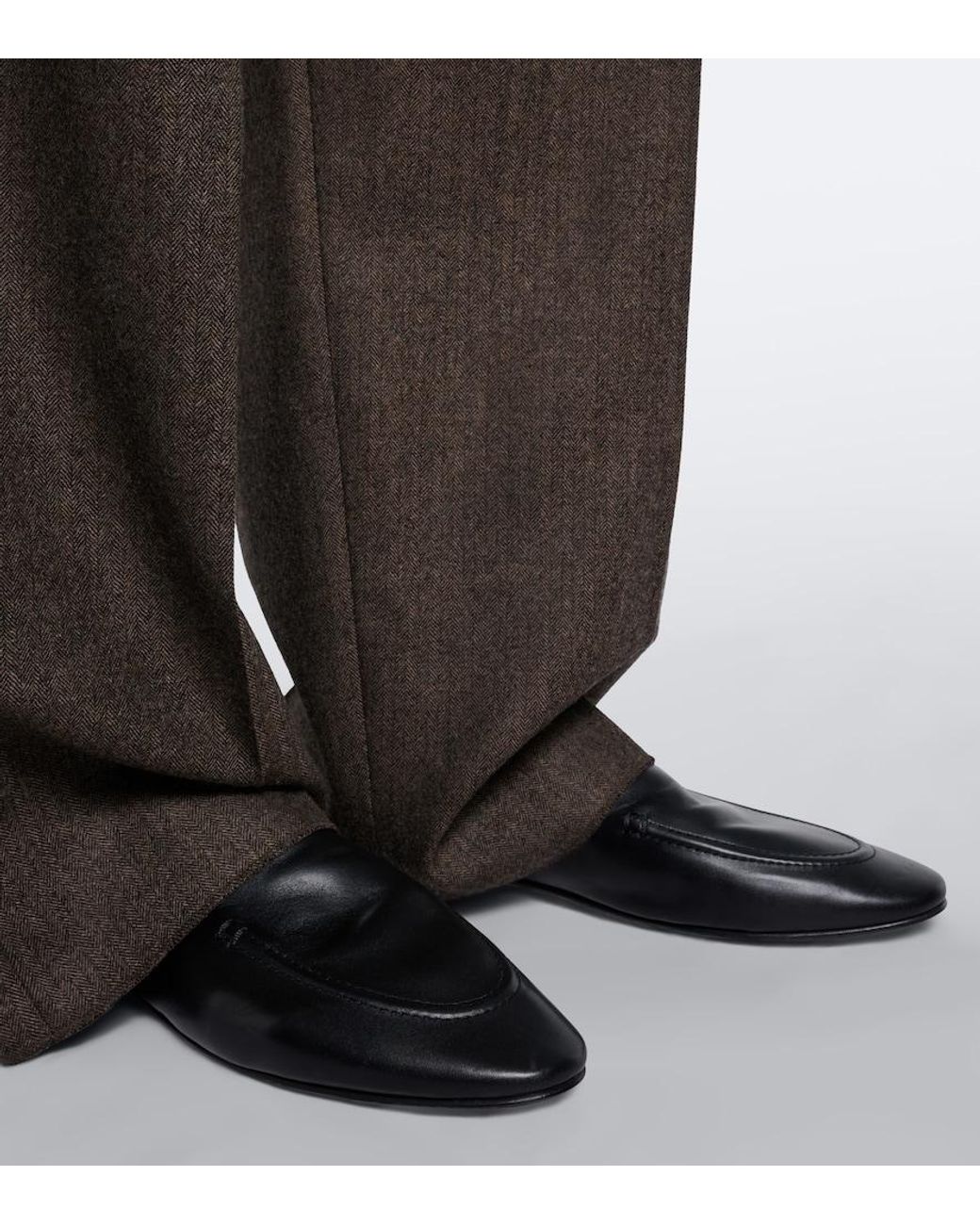 Saint Laurent Black Alain Convertible Leather Loafers