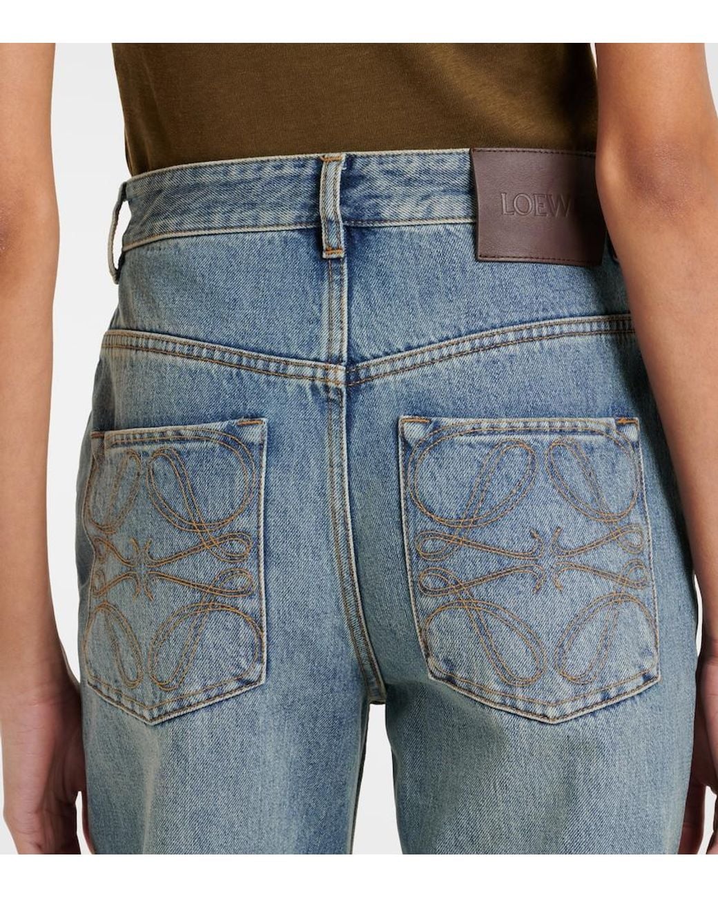 Loewe Blue High-Rise Wide-Leg Jeans