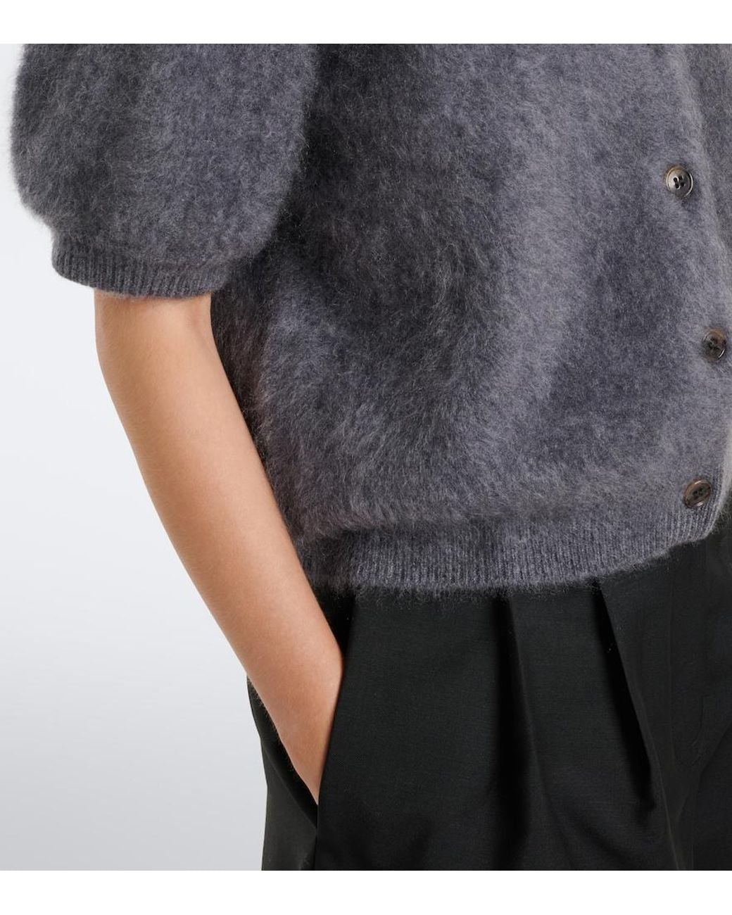 Lisa Yang Gray Lucianne Cashmere Cardigan