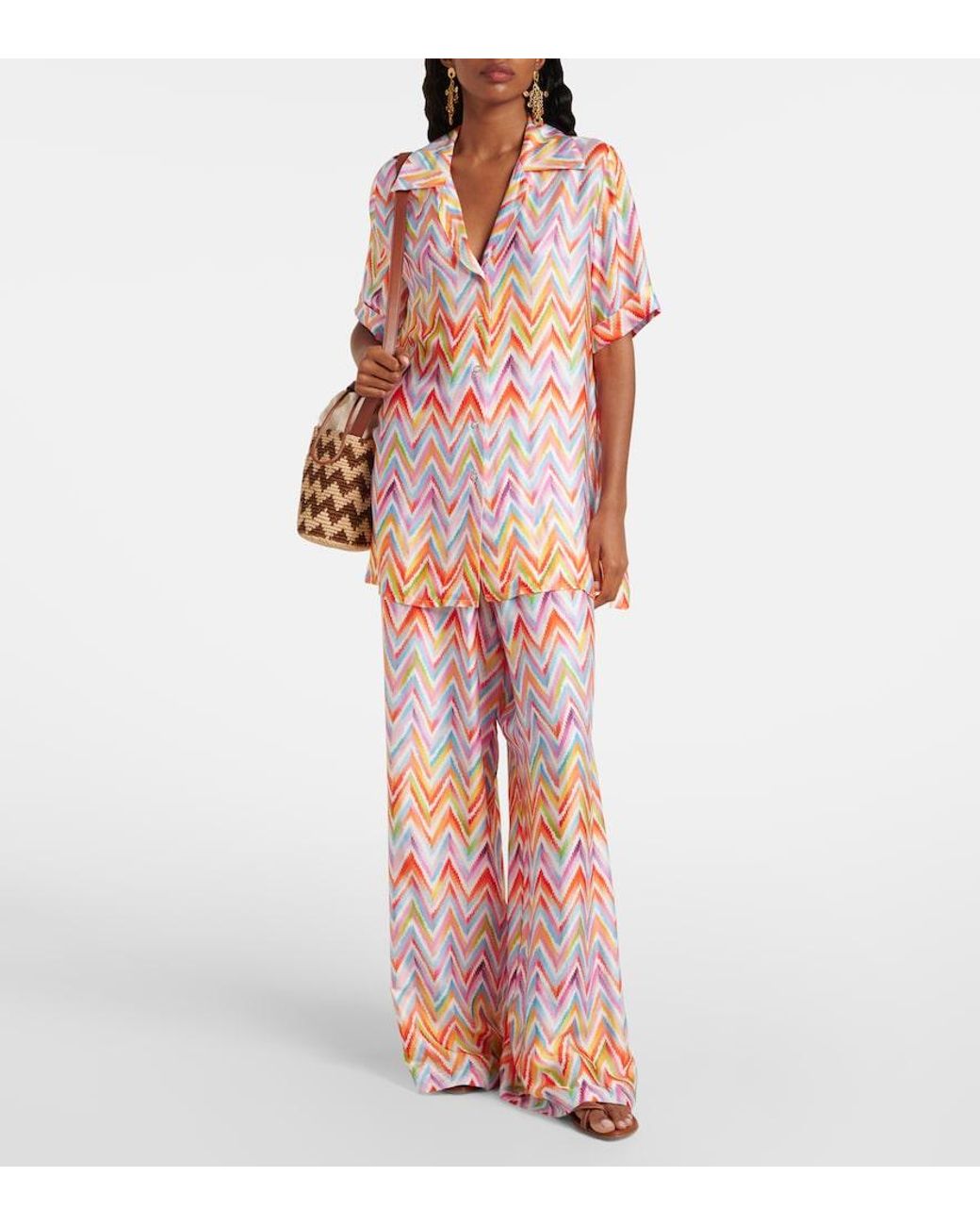 Pantalon Ample Zigzag Missoni en coloris Multicolor