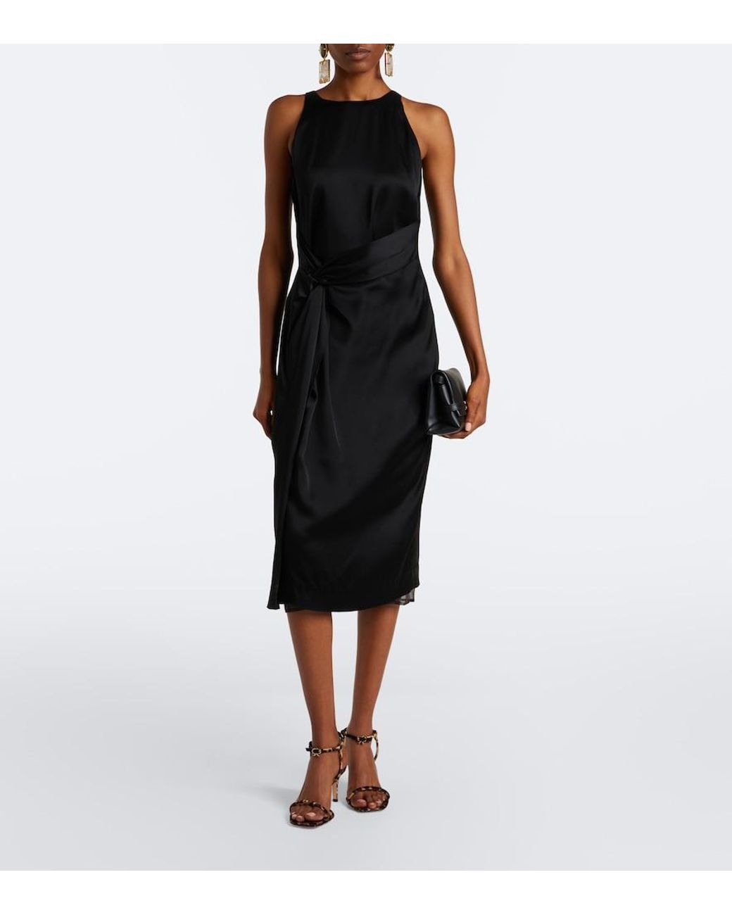 Gianvito Rossi Black Leopard Print Velvet Sandals