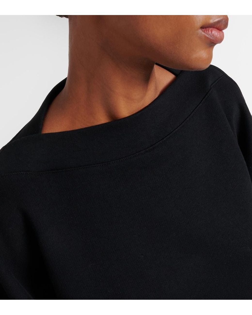 Alaïa Black Cotton Jersey Sweatshirt