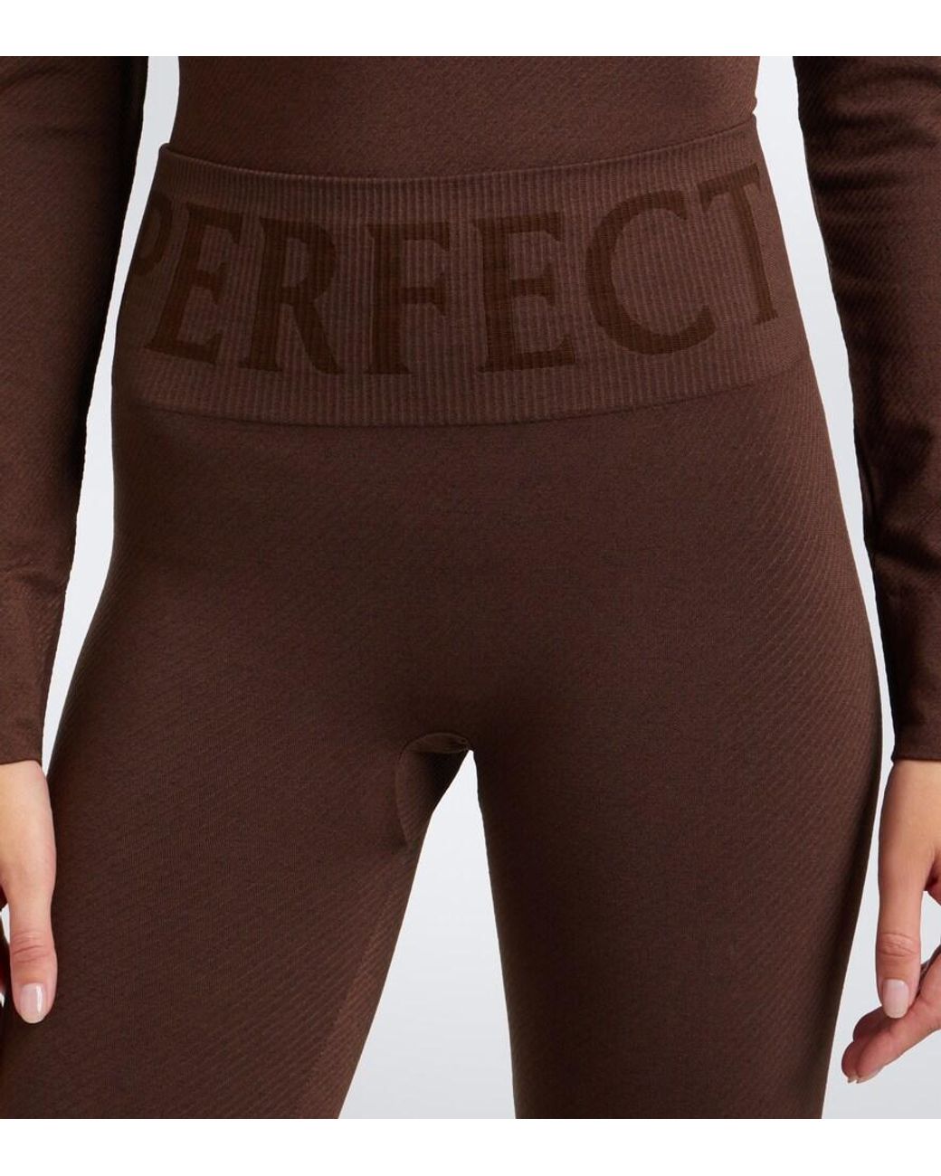 Perfect Moment Brown Logo Ski Leggings