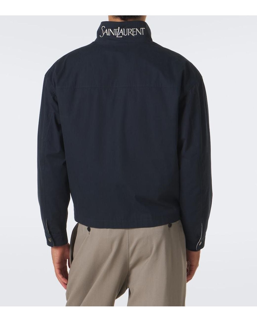 Saint Laurent Blue Reversible Cotton Jacket for men