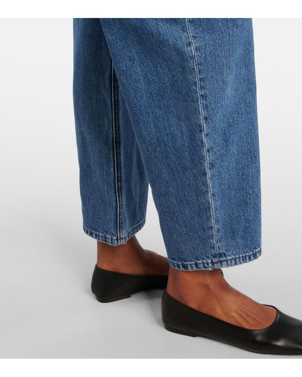 FFORME Blue Barrel-Leg Jeans
