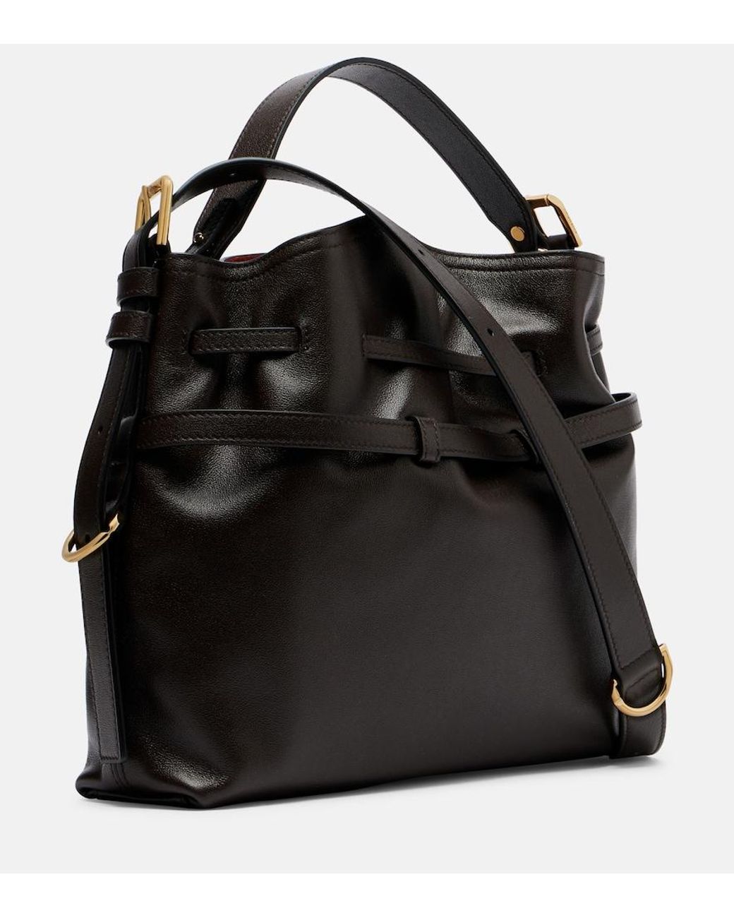 Givenchy Black Voyou Bucket Small Leather Shoulder Bag