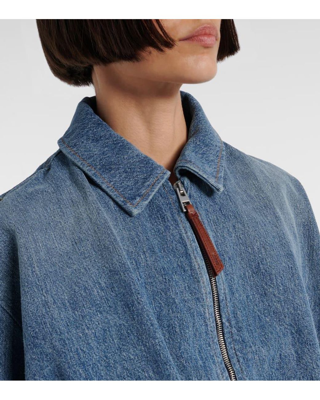 Loewe Blue Draped Denim Jacket