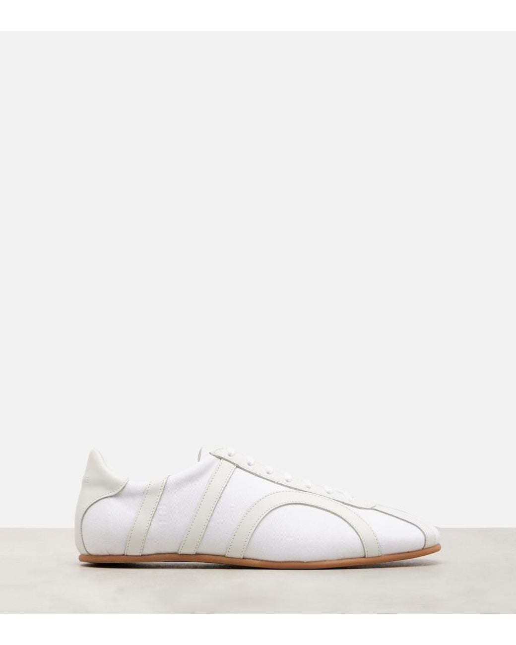 Totême  White Leather-Trimmed Sneakers