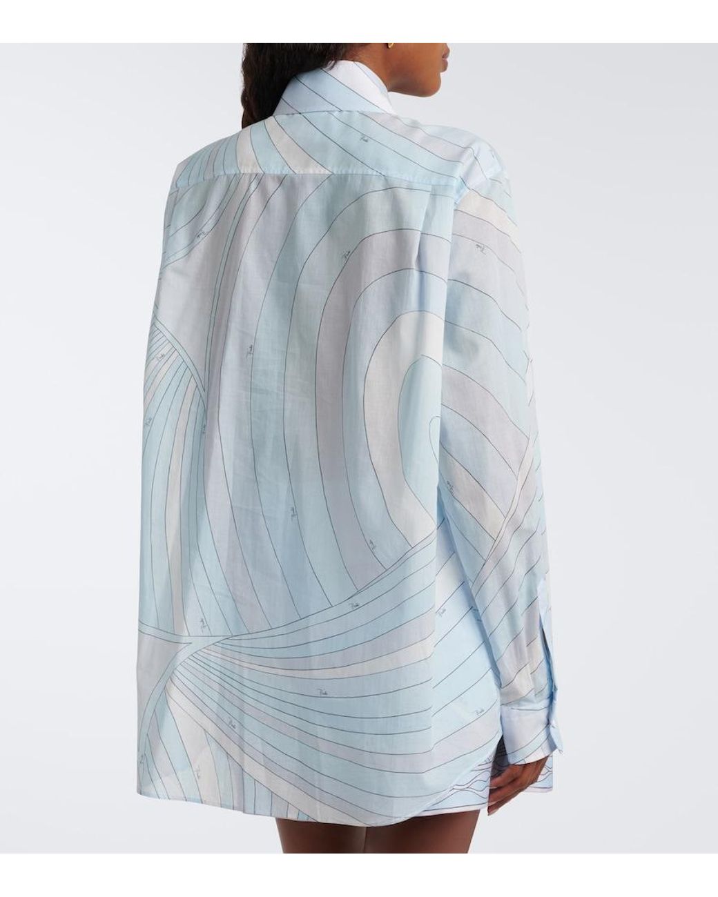 Emilio Pucci Blue Iride Cotton Shirt