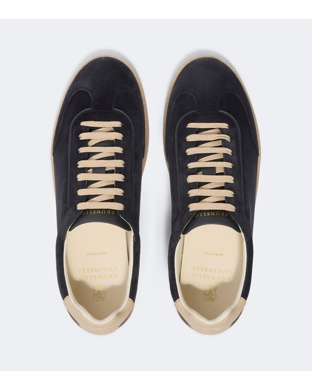 Brunello Cucinelli Blue Suede Sneakers for men