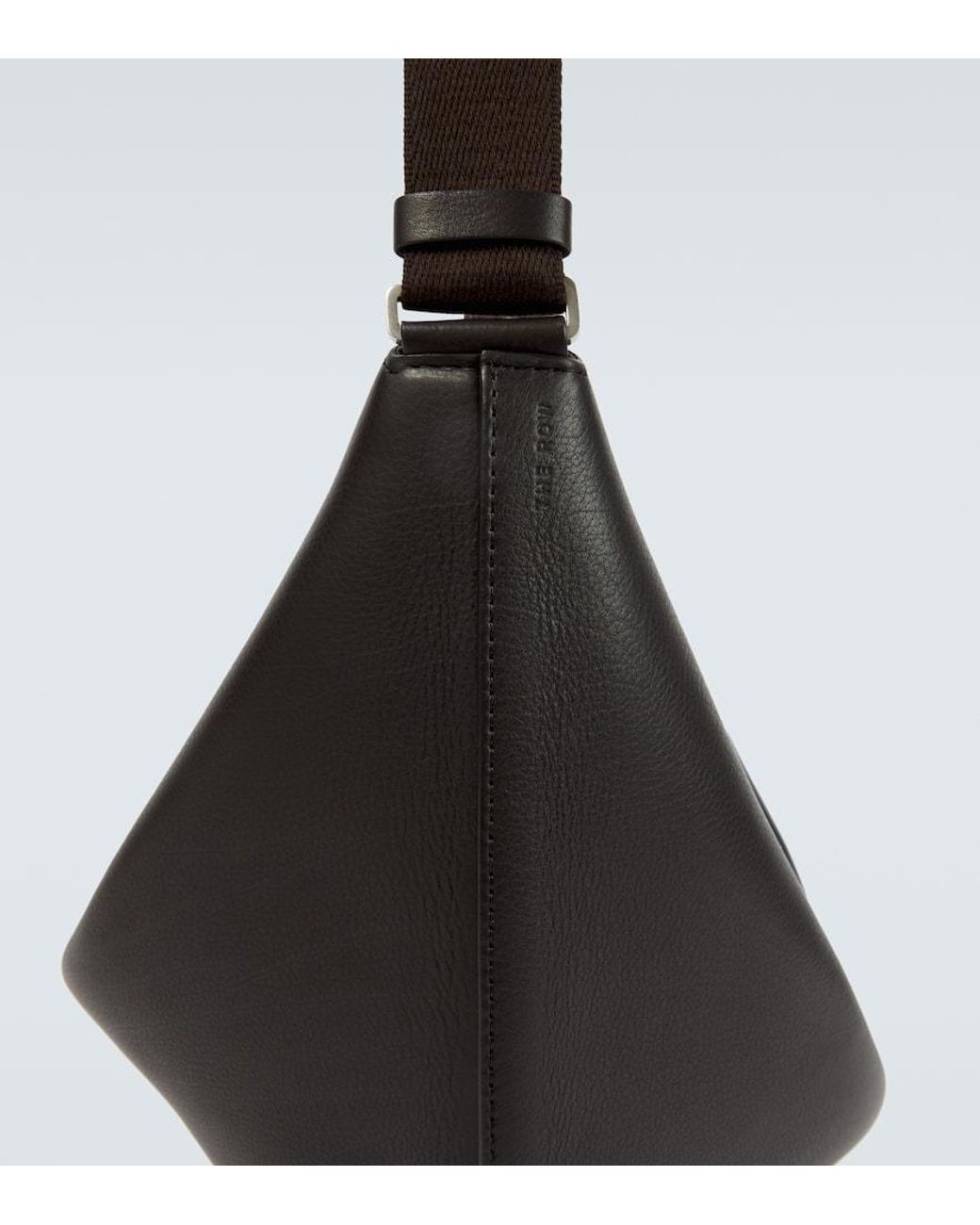 The Row Black Leather Crossbody Bag for men