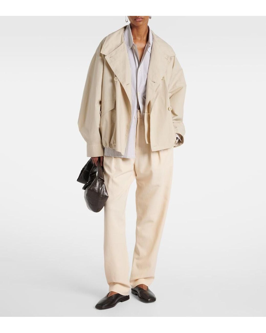 Lemaire Natural Wool-Blend Gabardine Tapered Pants