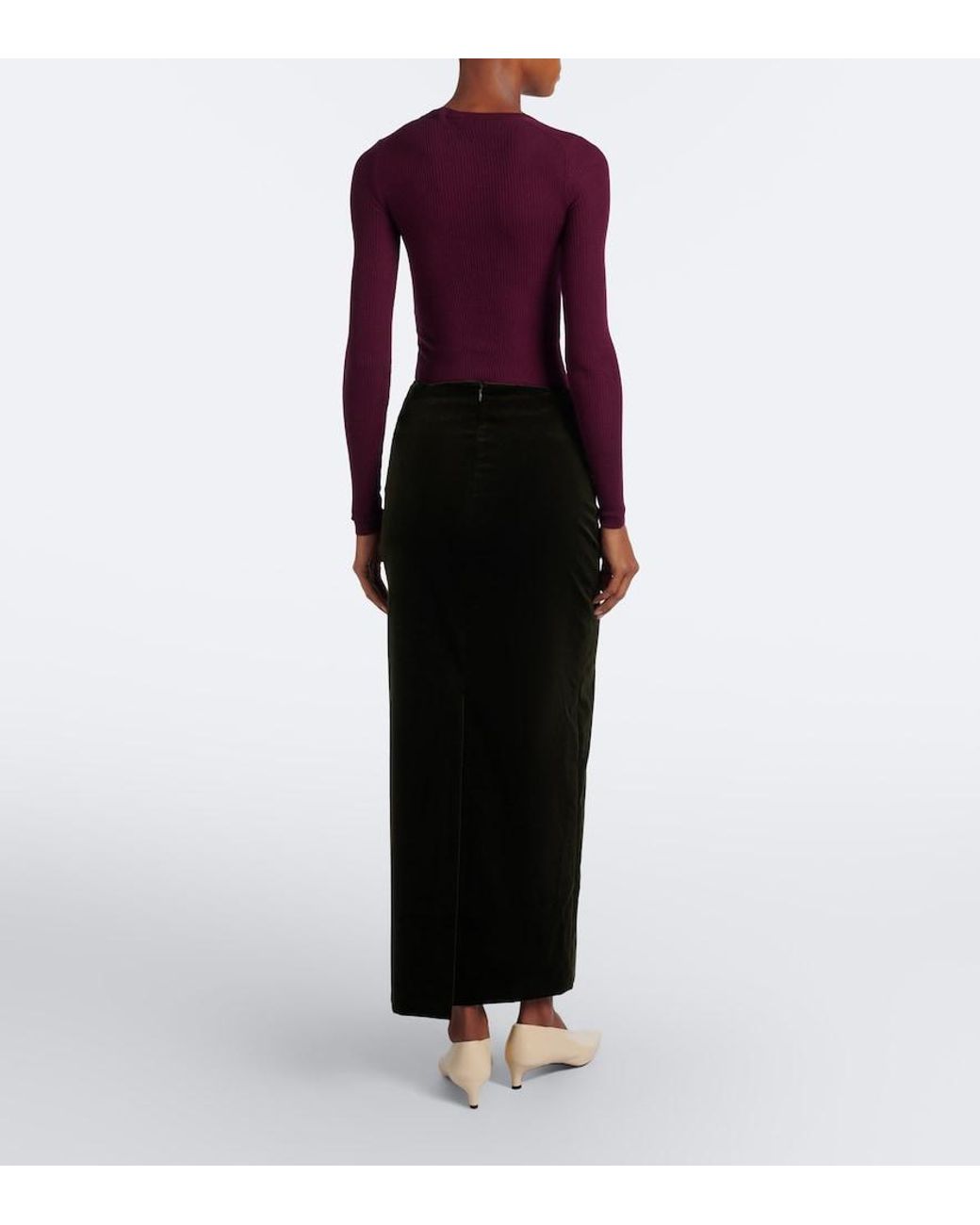 Gonna Lunga di Jil Sander in Black