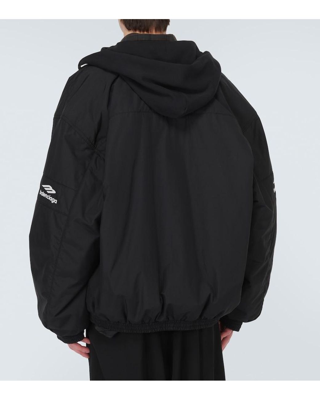 Balenciaga Black 3B Sports Icon Layered Track Jacket for men