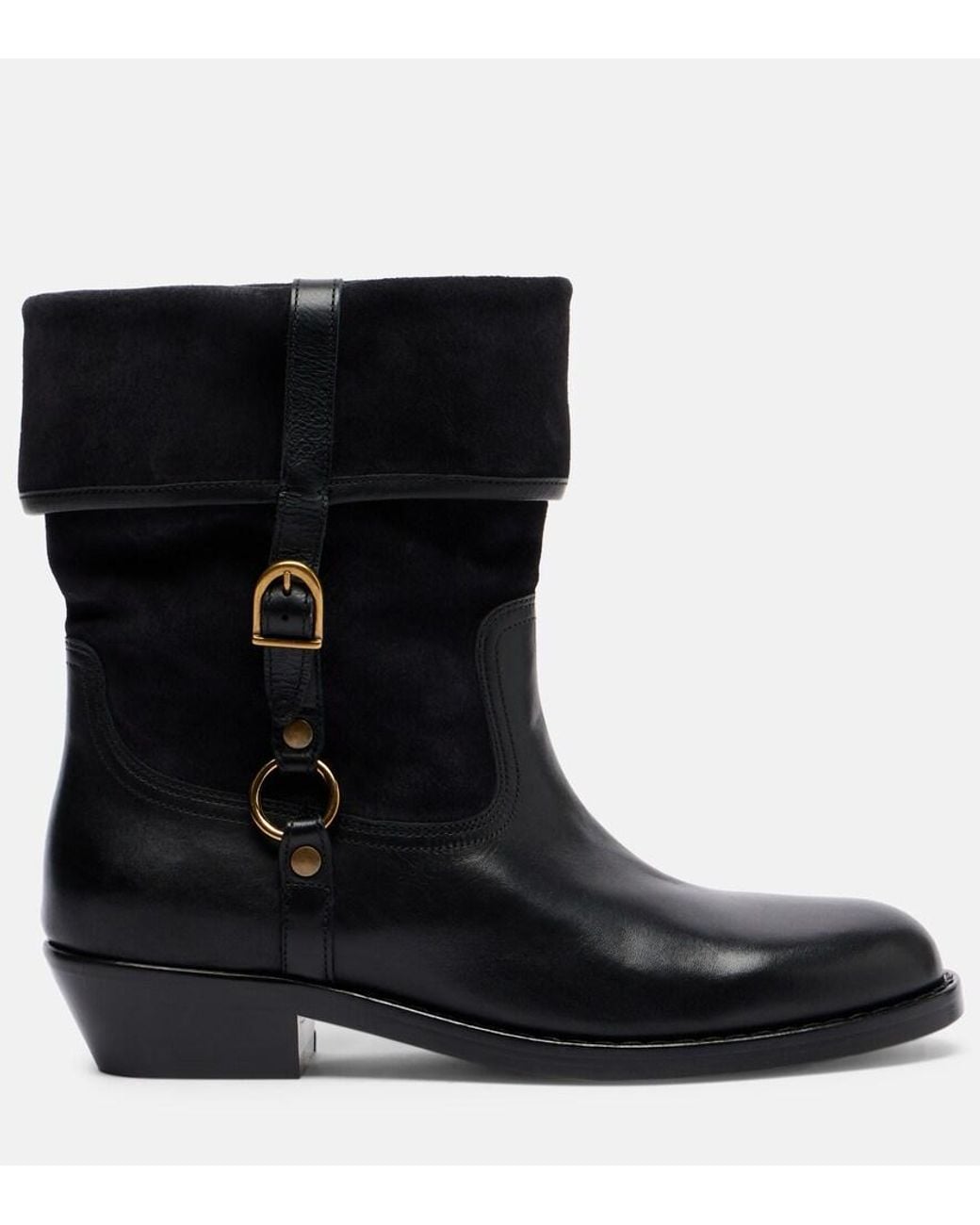 Isabel Marant Black Ildra Buckle Boot