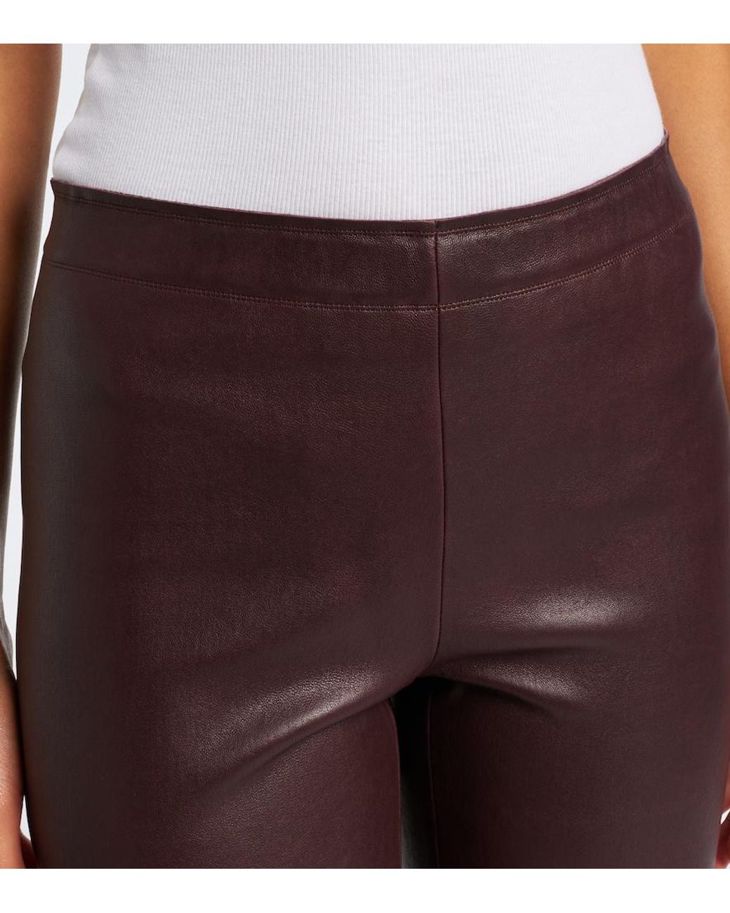 Stouls Purple Carolyn Leather Leggings