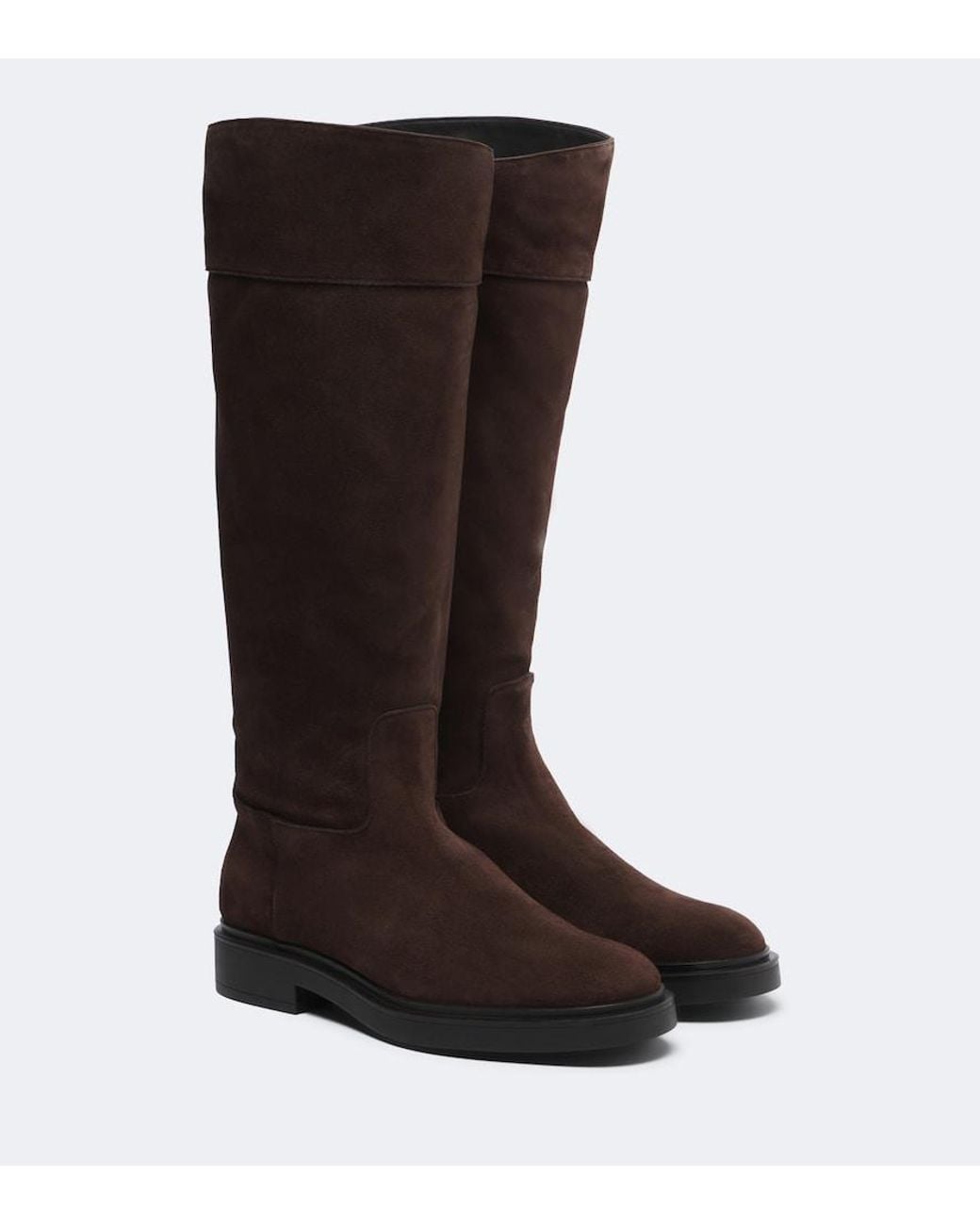 Aquazzura Brown Ride Suede Knee-High Boots