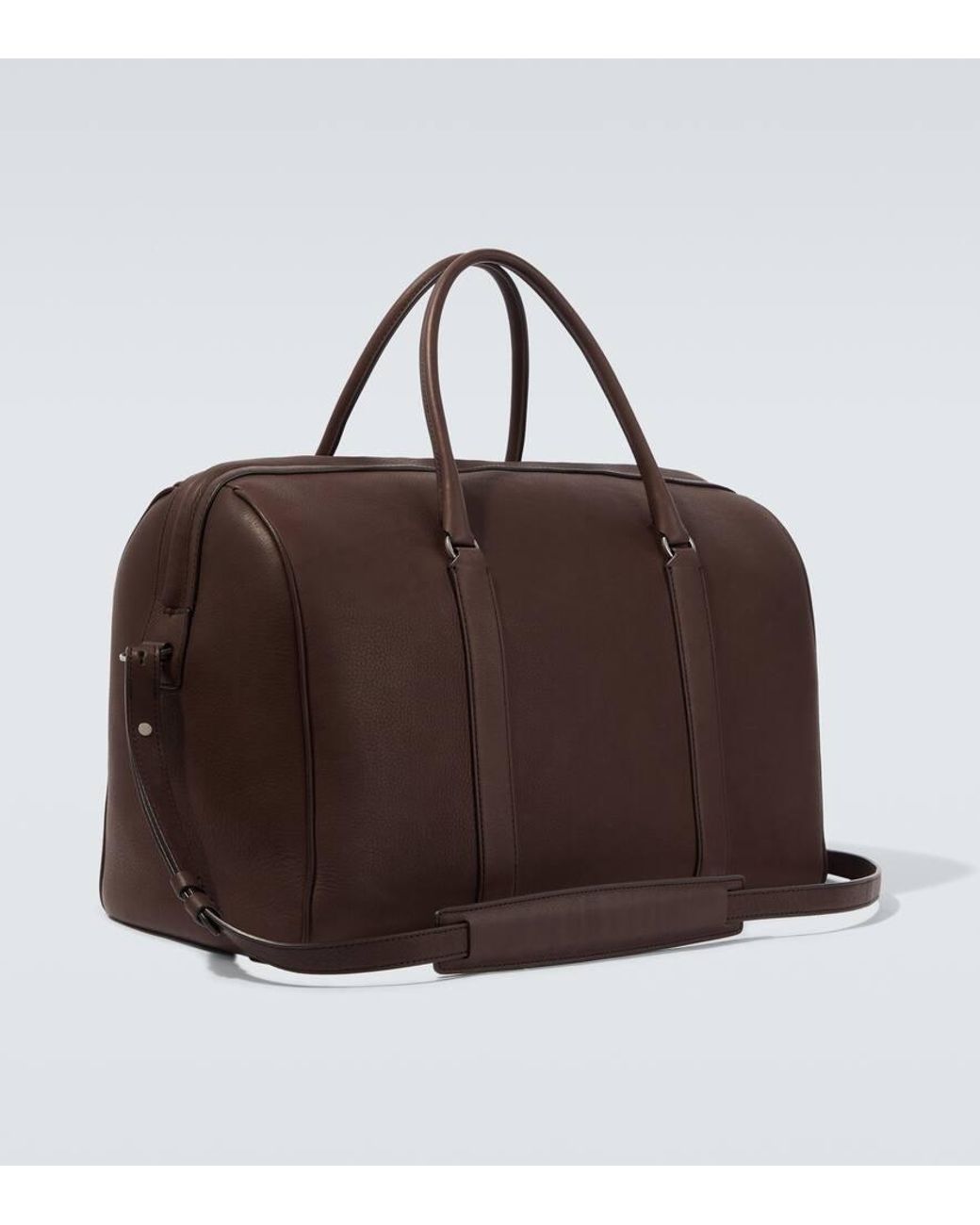 The Row Brown Iowa Leather Duffel Bag for men