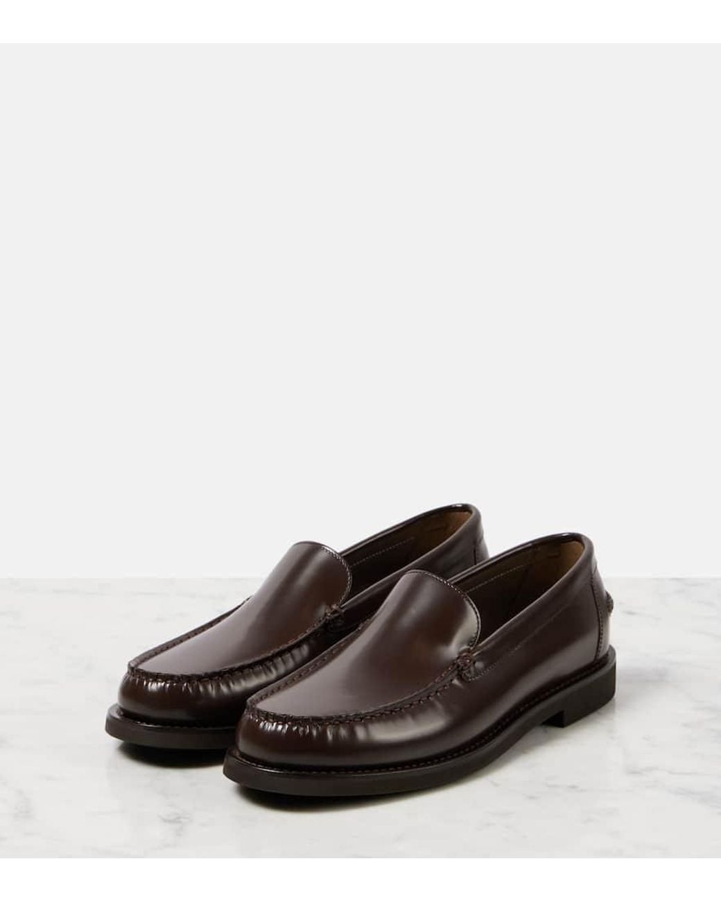 Brunello Cucinelli Brown Leather Loafers