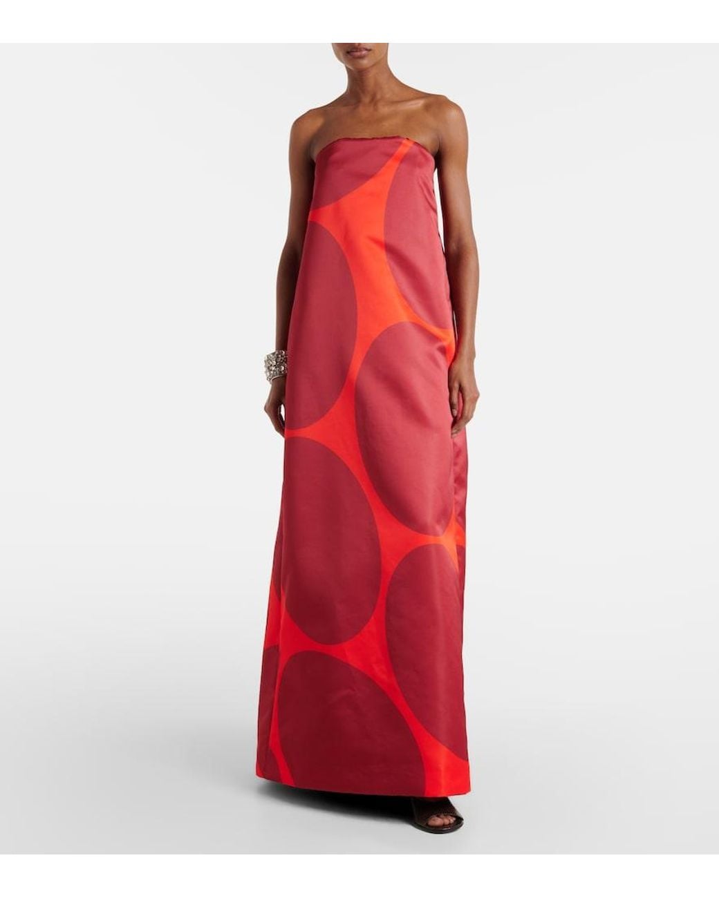 Dries Van Noten Red Polka-Dot Gown