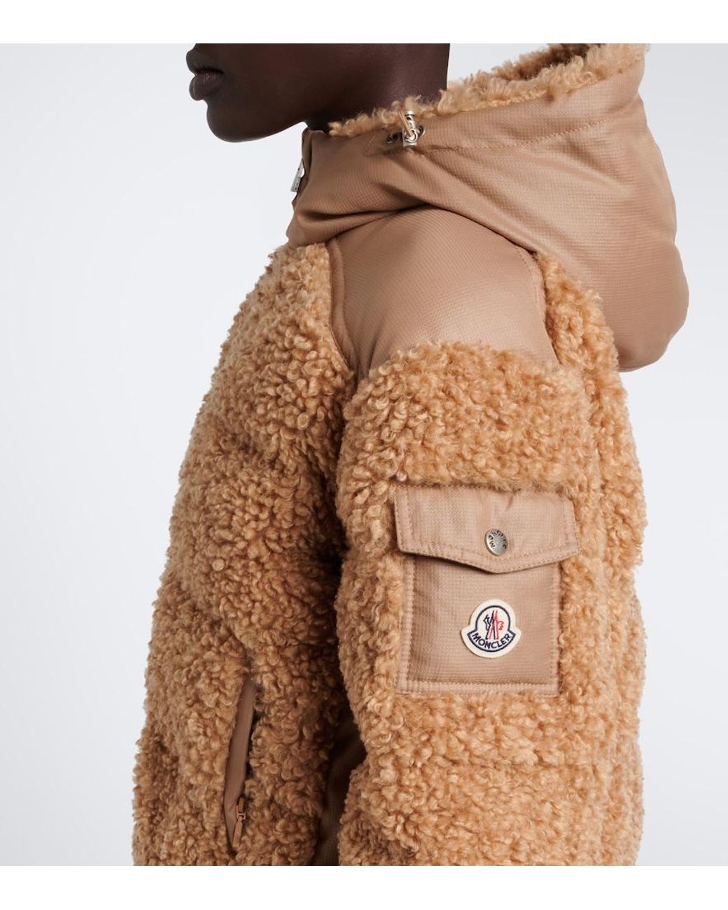 Moncler Brown Alpestre Teddy Down Jacket
