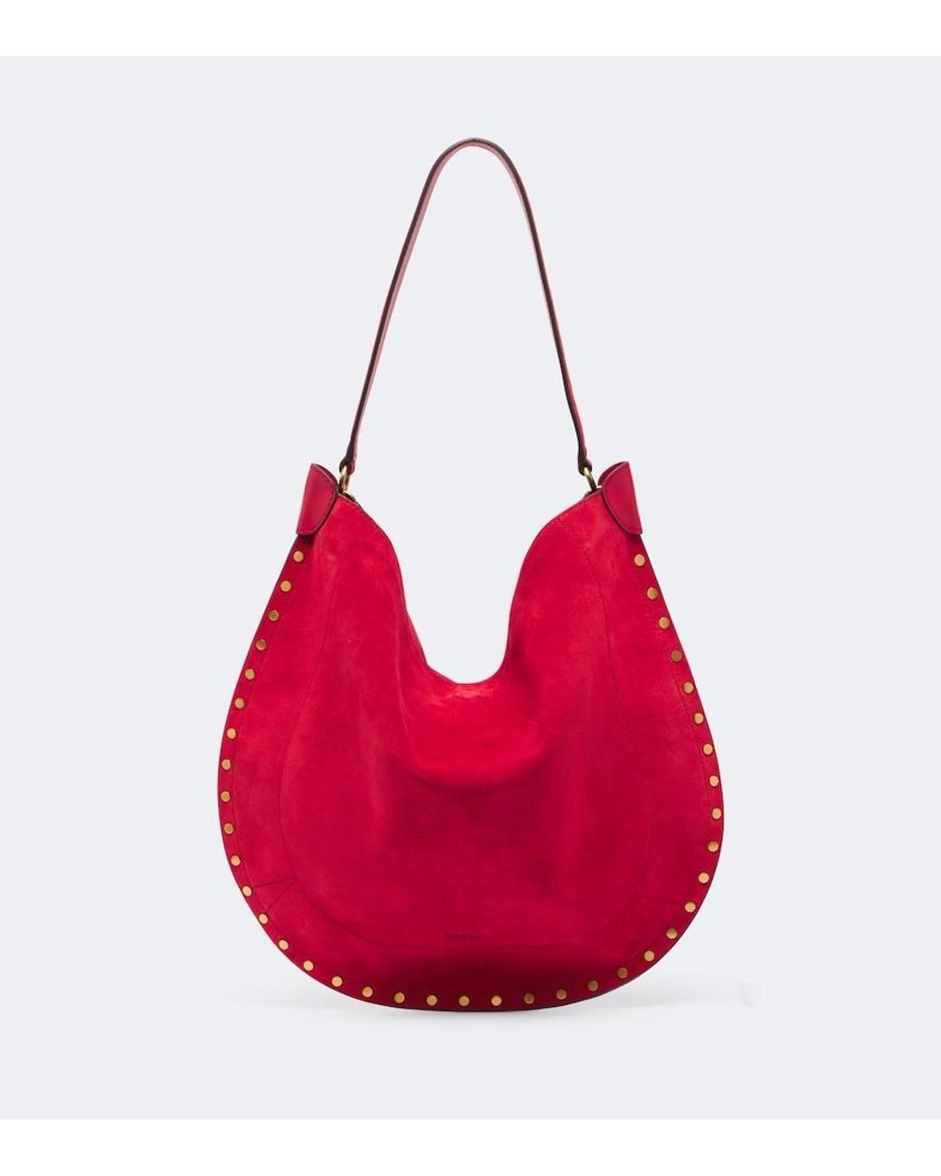 Isabel Marant Red Oskan Suede Shoulder Bag