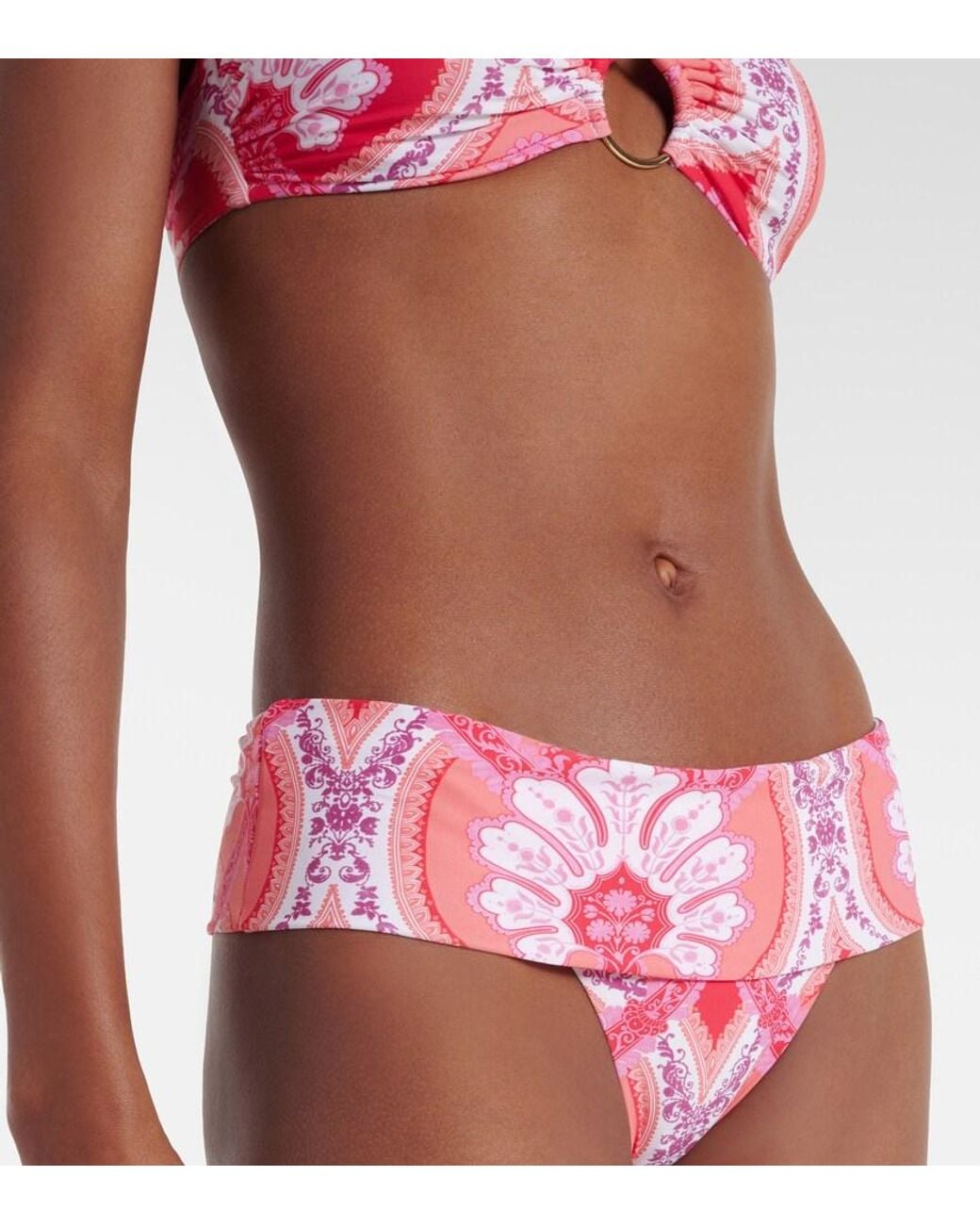 Melissa Odabash Pink Bedrucktes Bikini-Hoeschen Brussels