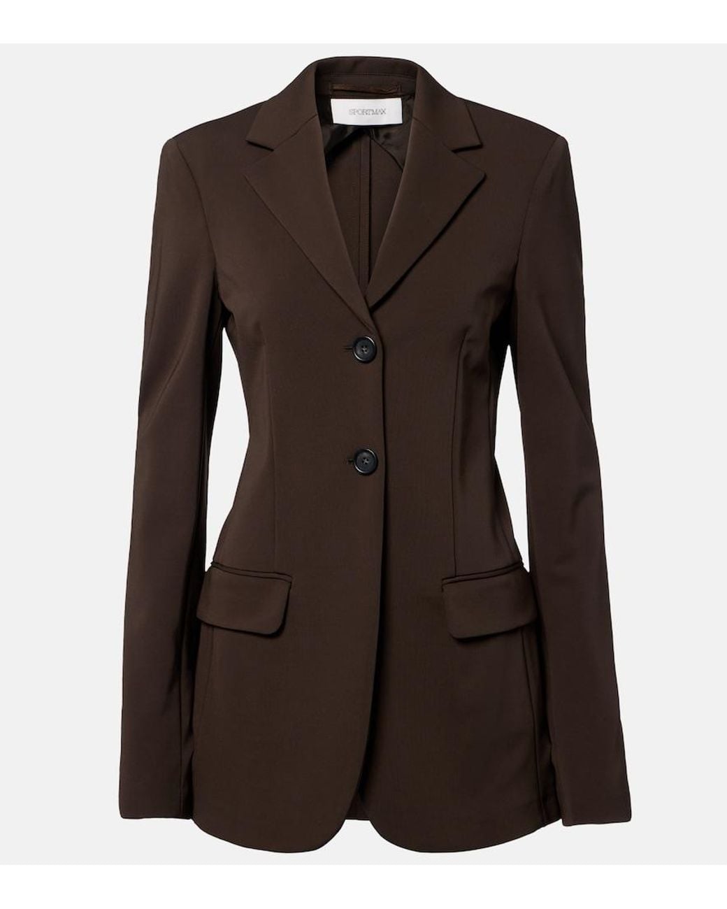 Sportmax Brown Single-Breasted Blazer