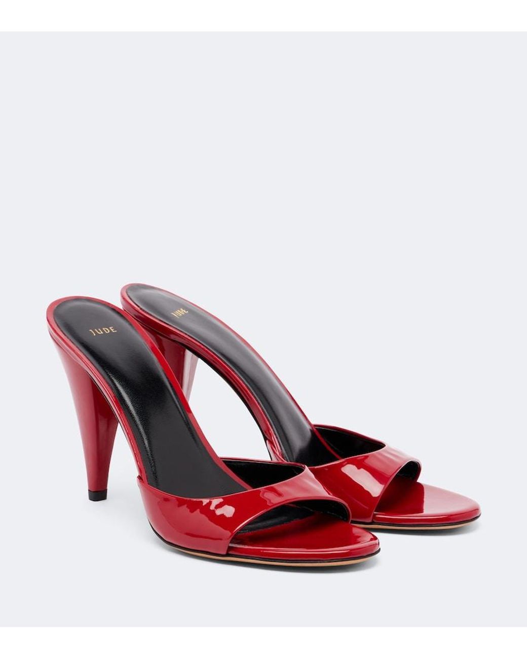 Jude Red Hew Patent Leather Mules