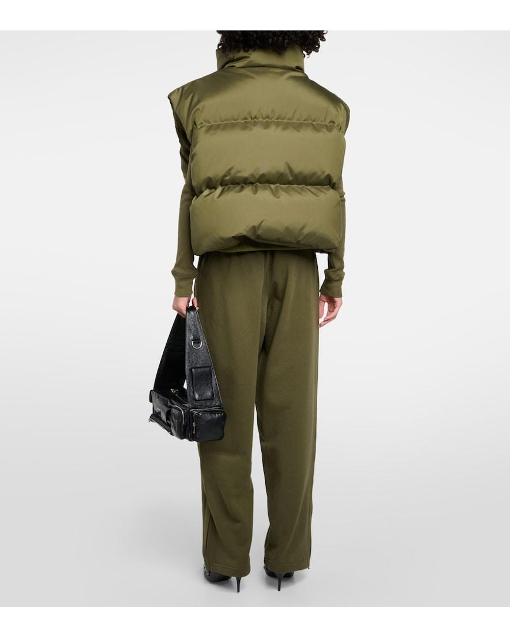 Wardrobe NYC Green Cropped Down Vest