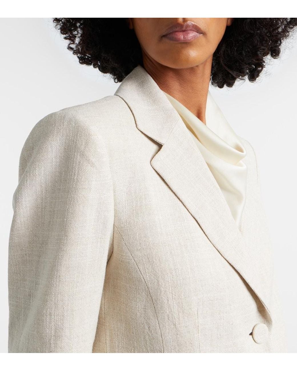 Altuzarra Natural Fenice Linen-Blend Blazer